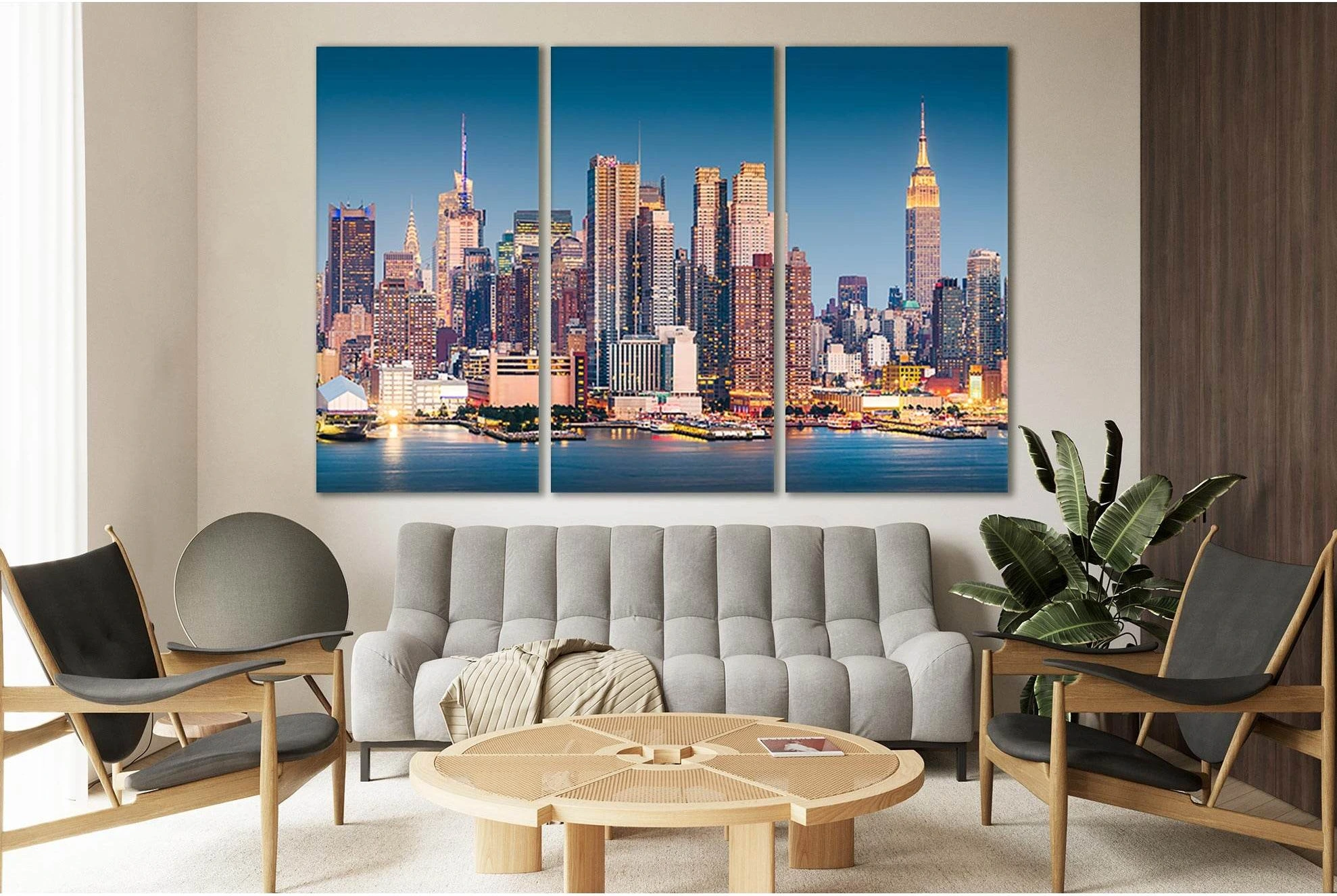 Midtown Manhattan Skyline №SL380 Ready to Hang Canvas Print - Zellart Canvas Prints 0_NY_ART, 0new, ALL_Products, Cityscapes & Skylines