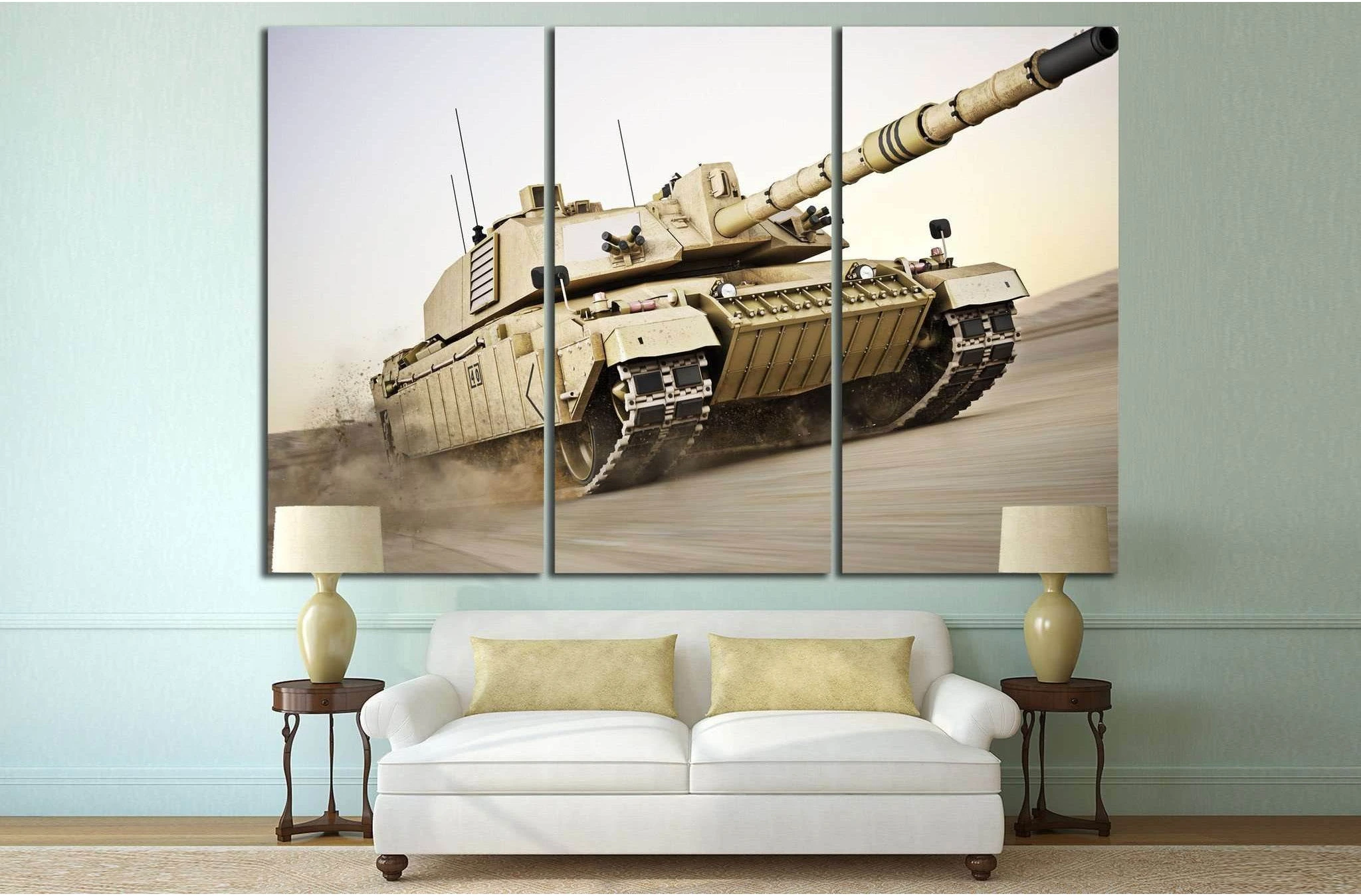 Military Tank №223 Ready to Hang Canvas Print - Zellart Canvas Prints ALL_Products, wd-223
