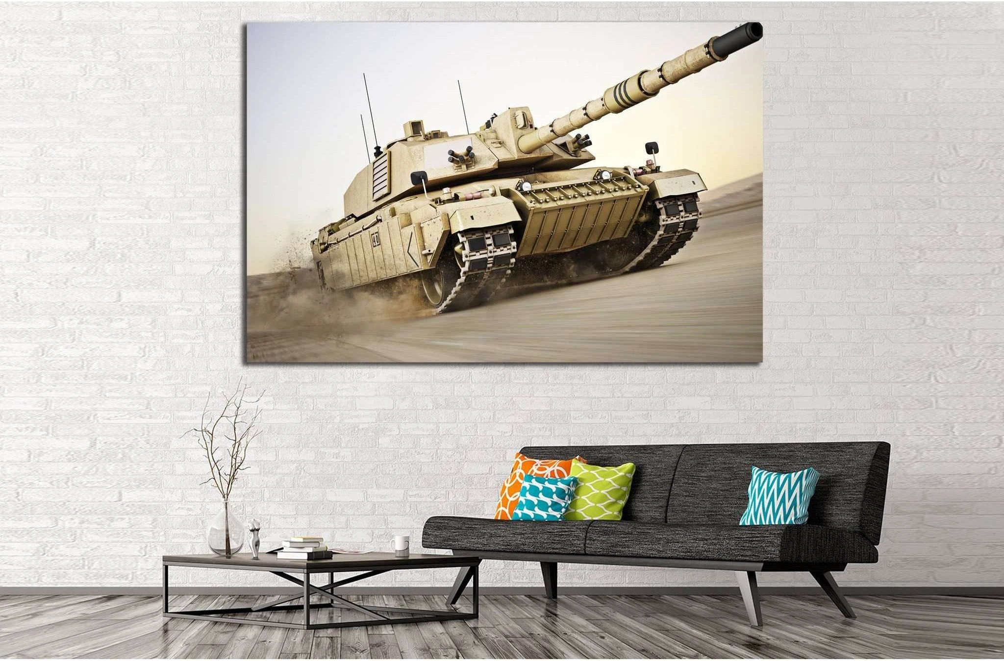 Military Tank №223 Ready to Hang Canvas Print - Zellart Canvas Prints ALL_Products, wd-223