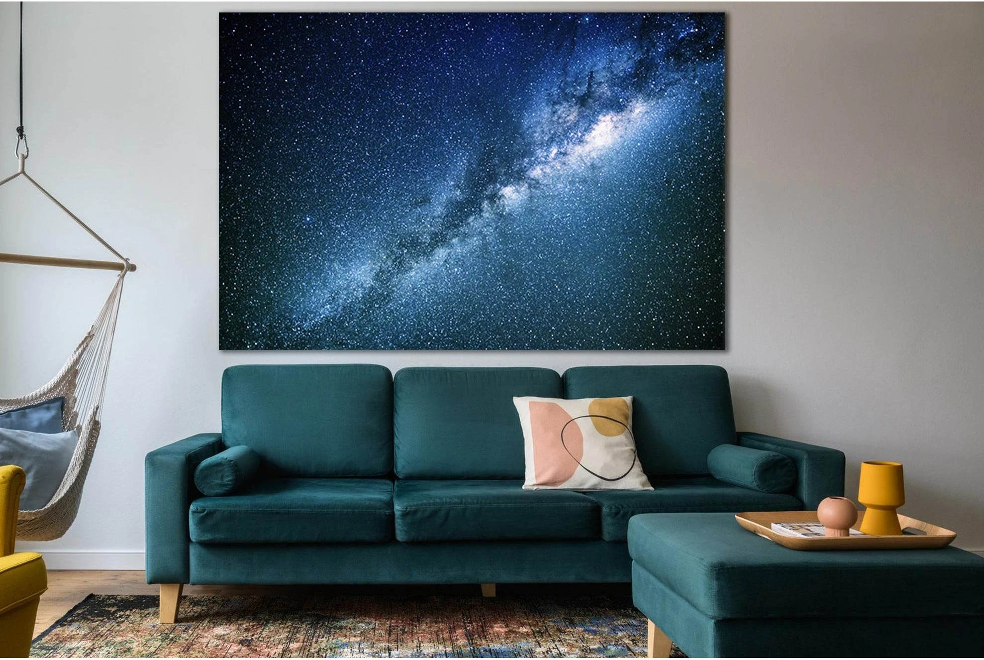 Milky Way Stars №SL993 Ready to Hang Canvas Print - Zellart Canvas Prints 0new, ALL_Products, Astronomy & Space Canvas Wall Art