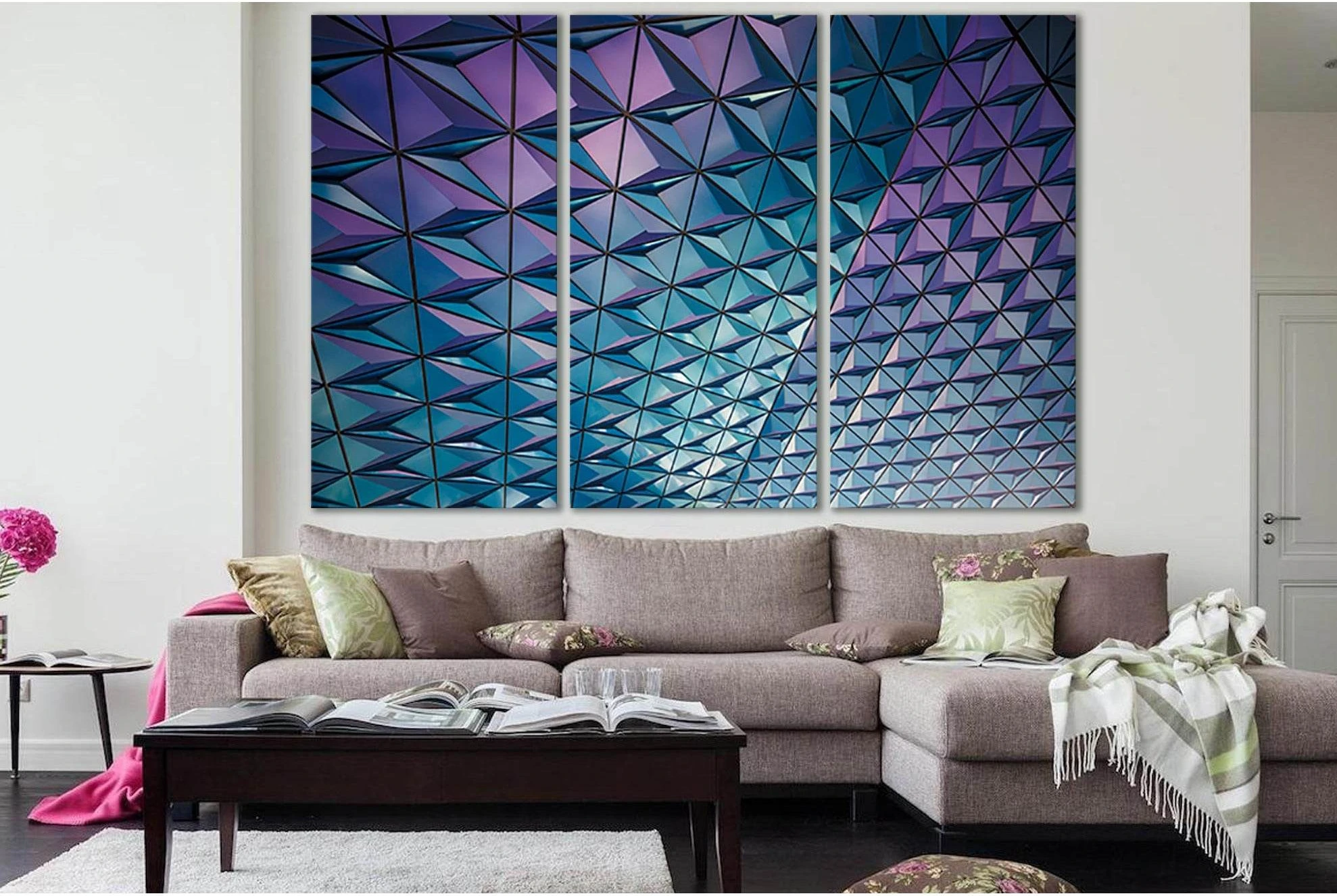Mirror Glass Office Building №SL1416 Ready to Hang Canvas Print - Zellart Canvas Prints 0new, ALL_Products, Architecture