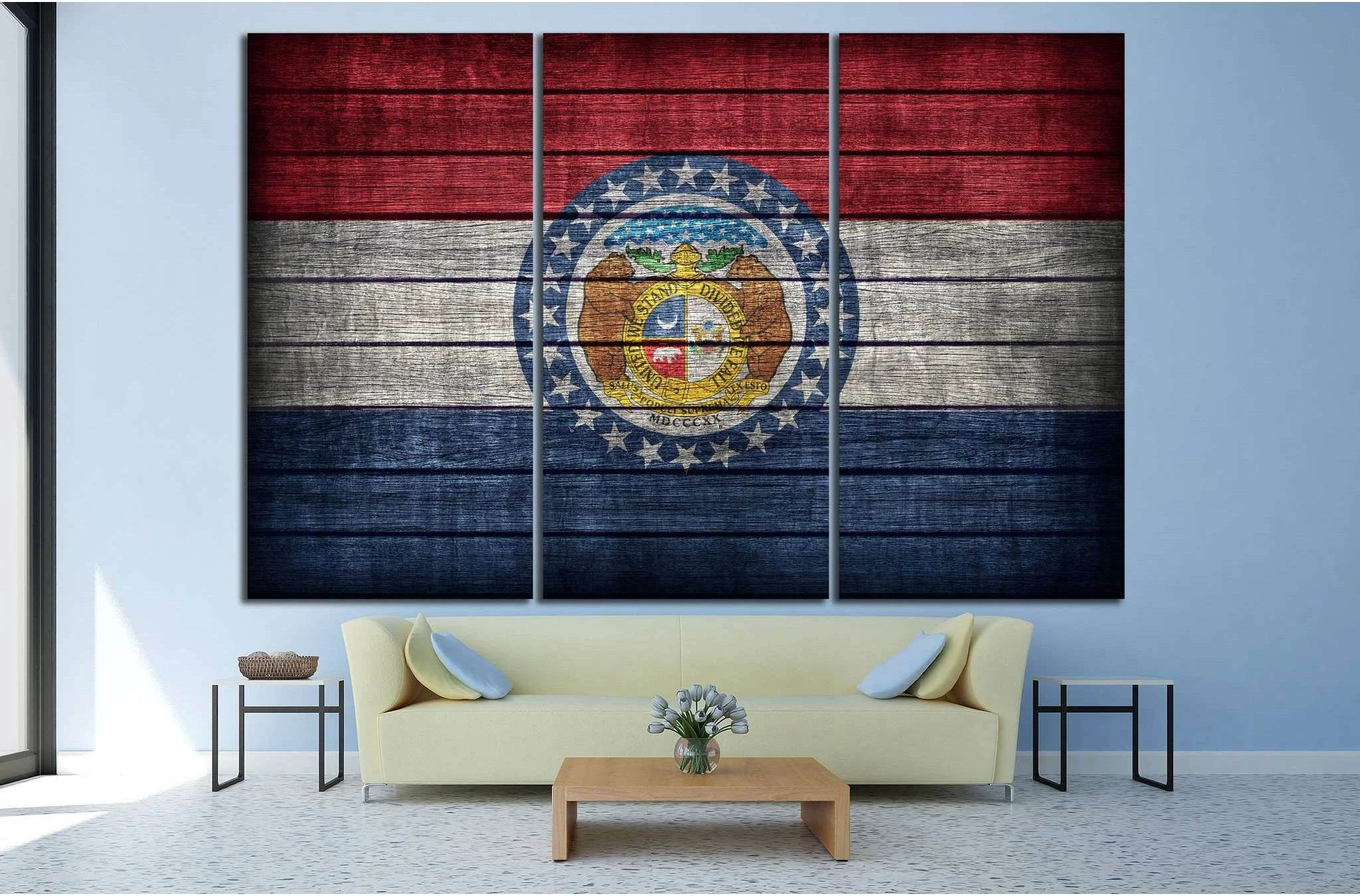Missouri flag №678 Ready to Hang Canvas Print - Zellart Canvas Prints ALL_Products, s-678