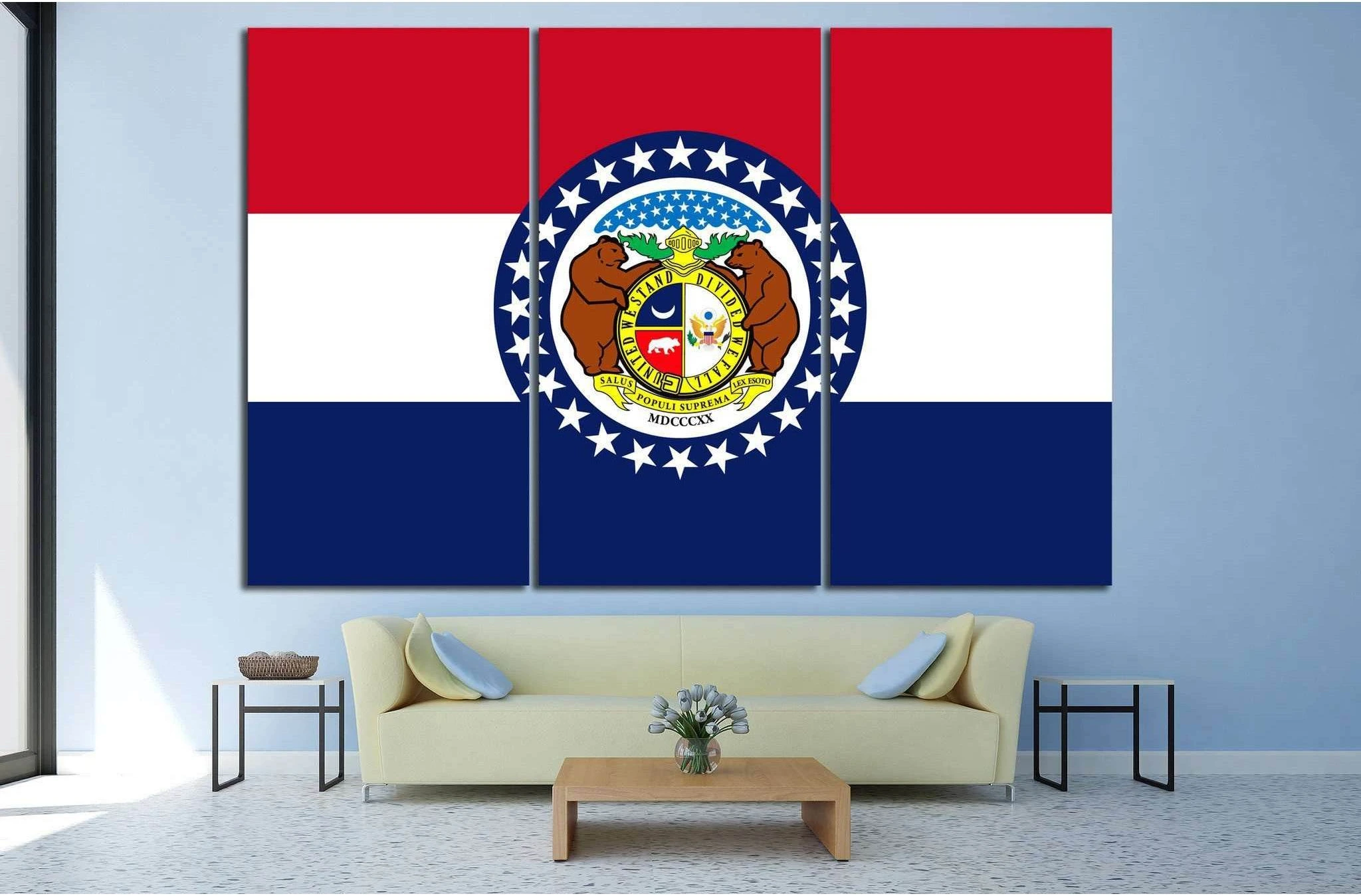 Missouri Flag №689 Ready to Hang Canvas Print - Zellart Canvas Prints ALL_Products, s-689