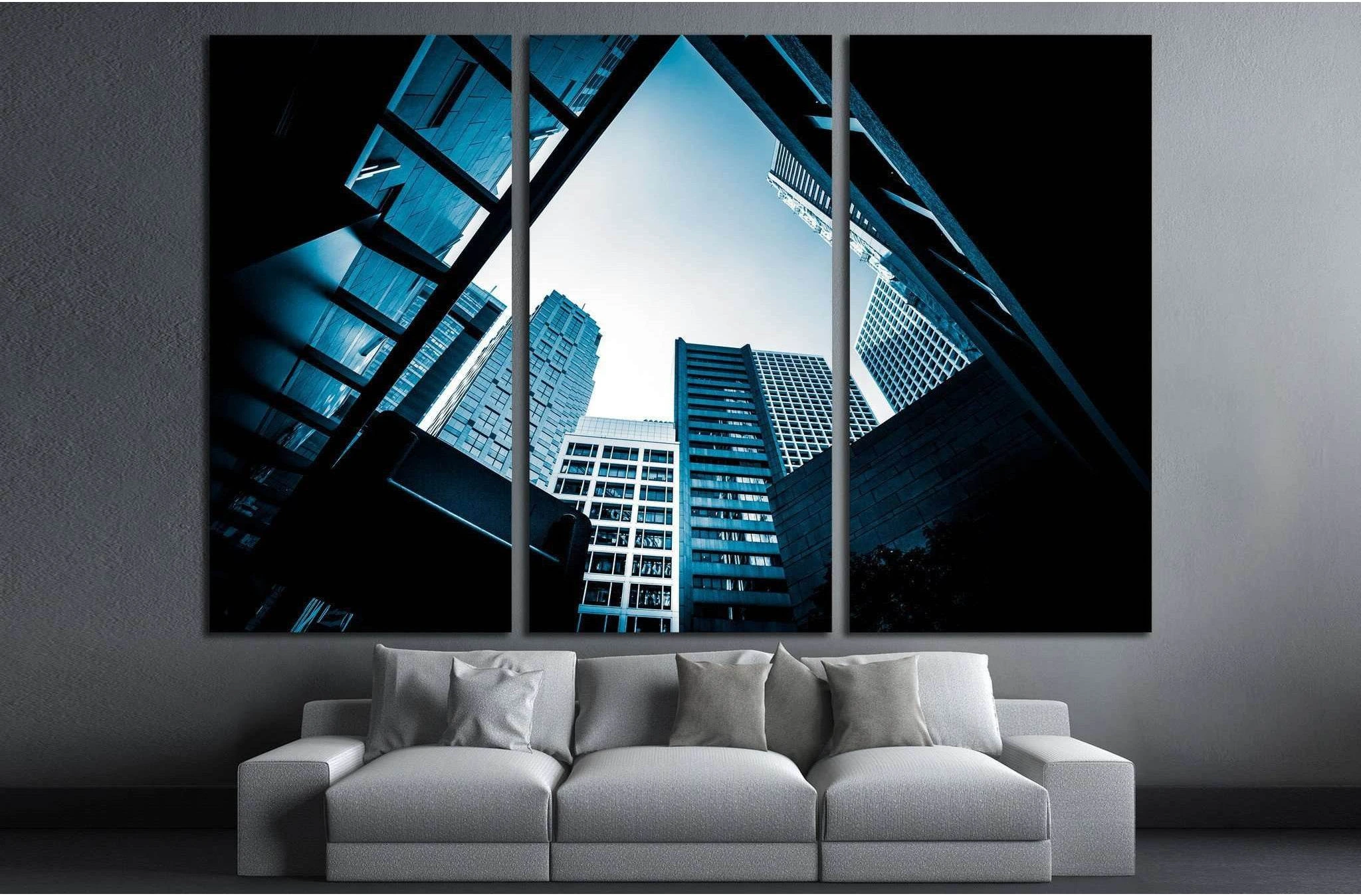 Modern Architecture monochrome tone №1577 Ready to Hang Canvas Print - Zellart Canvas Prints ALL_Products, s-1577