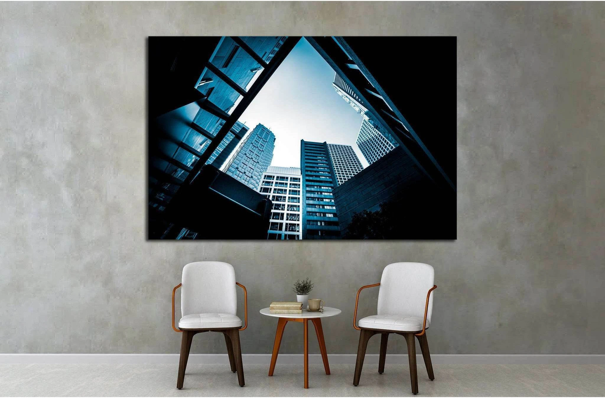 Modern Architecture monochrome tone №1577 Ready to Hang Canvas Print - Zellart Canvas Prints ALL_Products, s-1577