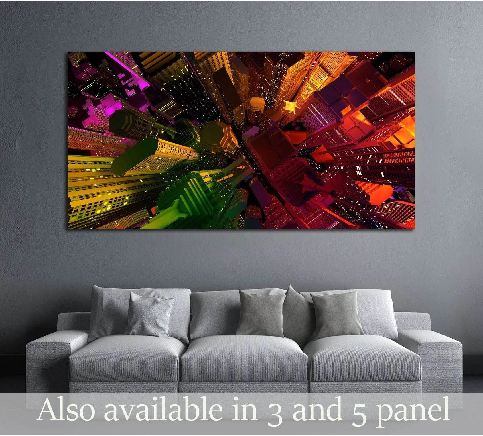 Modern City №2995 Ready to Hang Canvas Print - Zellart Canvas Prints ALL_Products, s-2995
