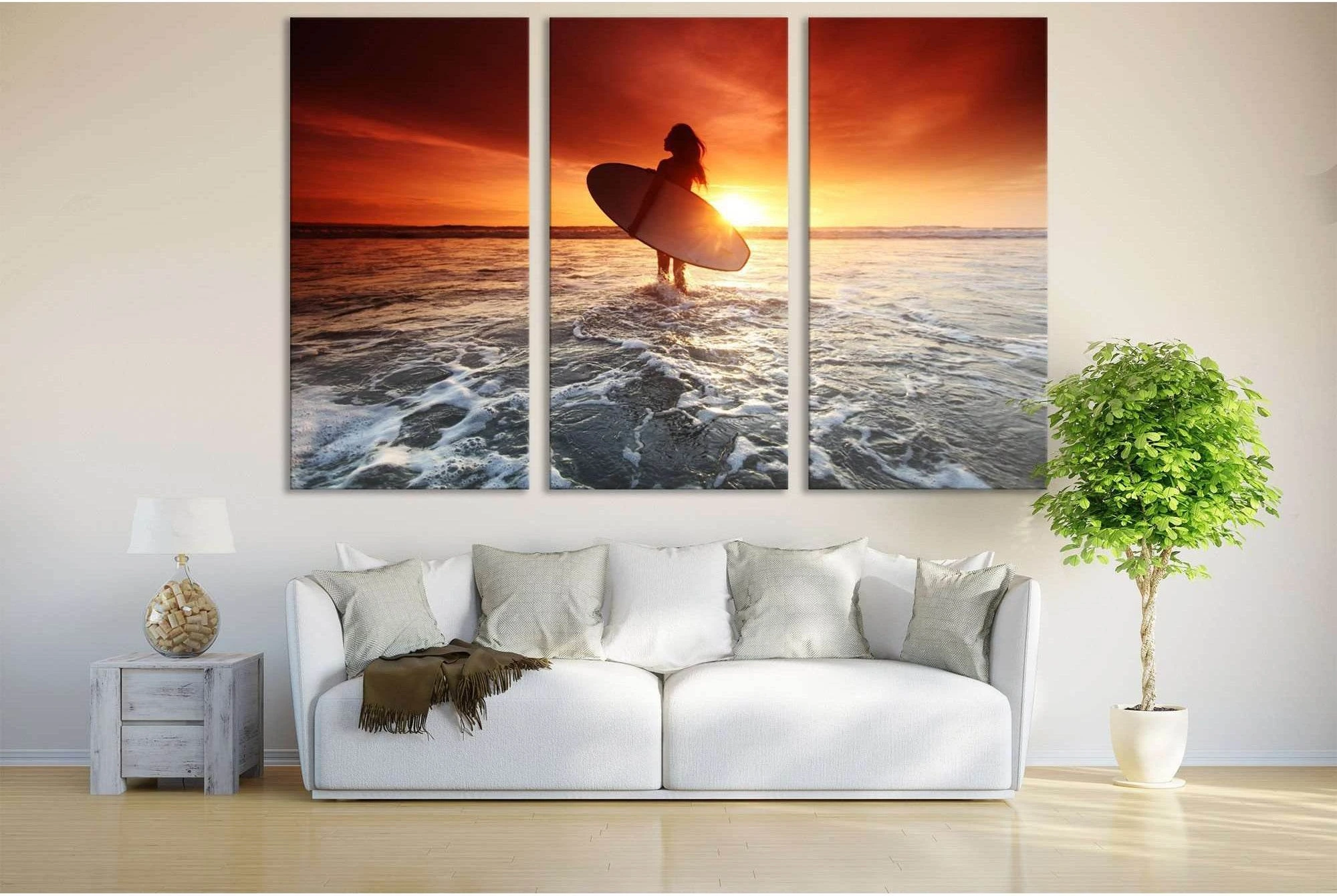 Modern Sunset №654 Ready to Hang Canvas Print - Zellart Canvas Prints ALL_Products, autopostr_pinterest_65155, autopostr_pinterest_65157, autopostr_pinterest_65158, autopostr_pinterest_65160