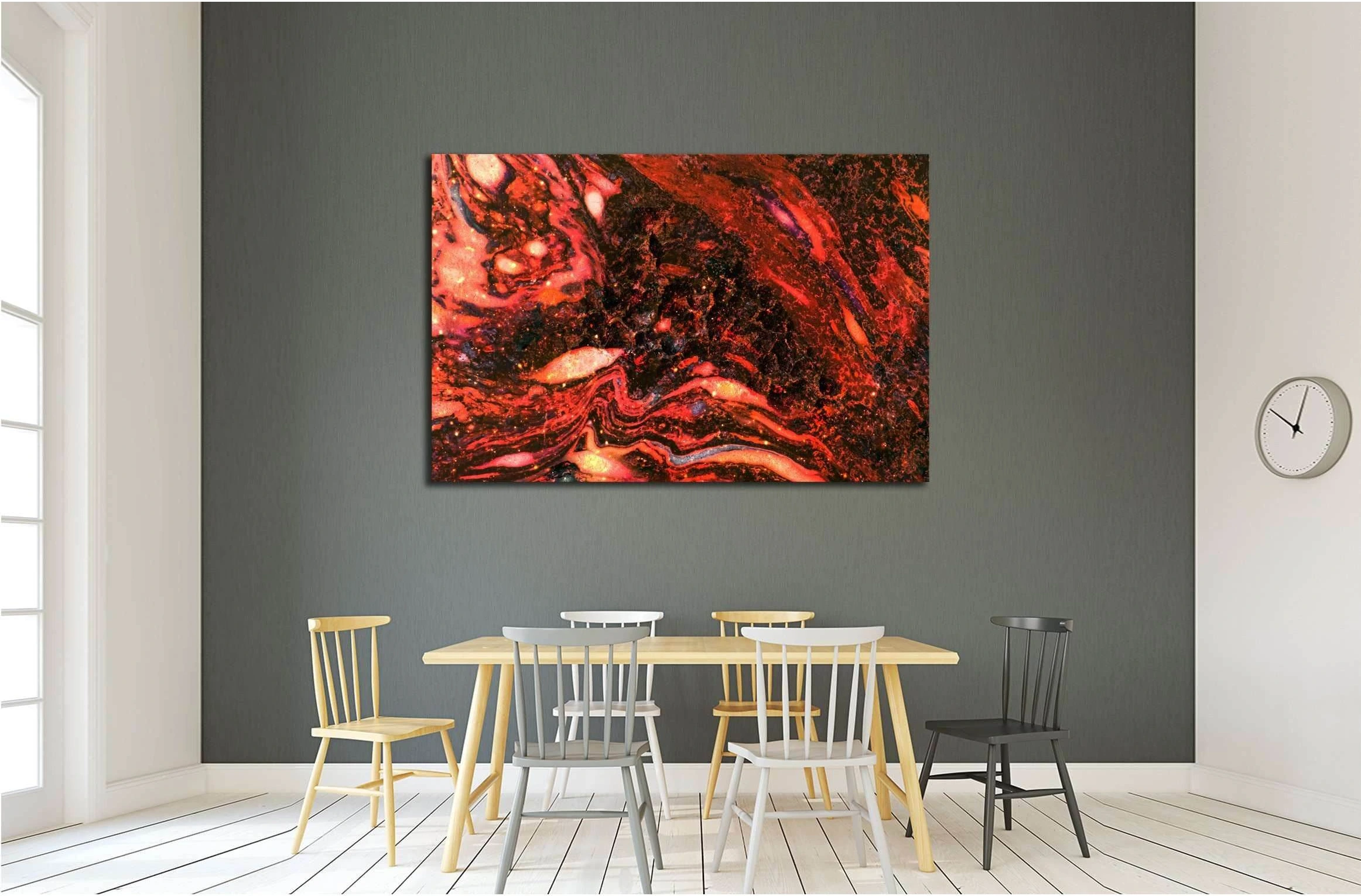 Molten magma hot lava texture №3023 Ready to Hang Canvas Print - Zellart Canvas Prints ALL_Products, s-3023