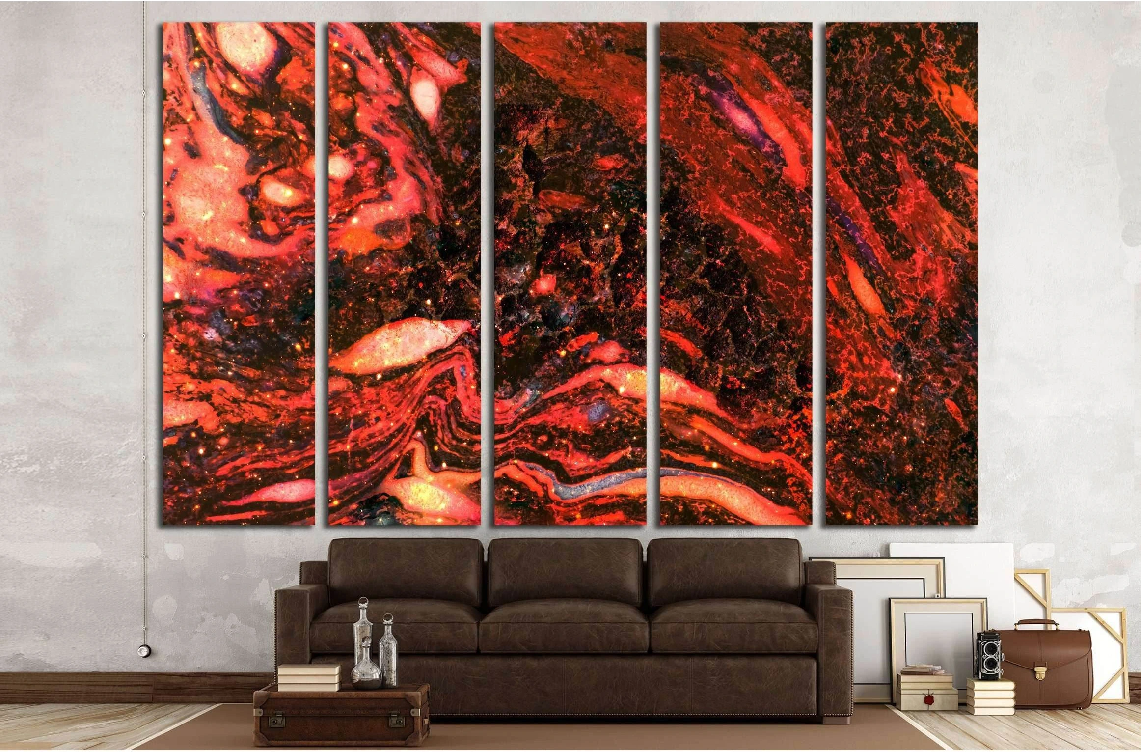 Molten magma hot lava texture №3023 Ready to Hang Canvas Print - Zellart Canvas Prints ALL_Products, s-3023