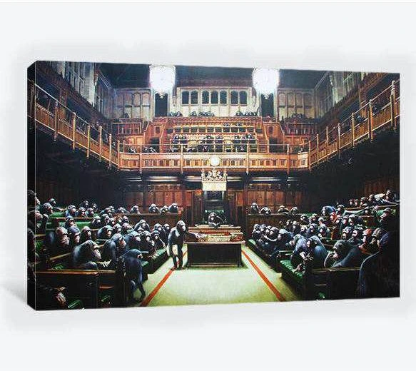 Monkey Parliament Banksy - Canvas print - Zellart Canvas Prints 000Negative, 6021, ALL_Products