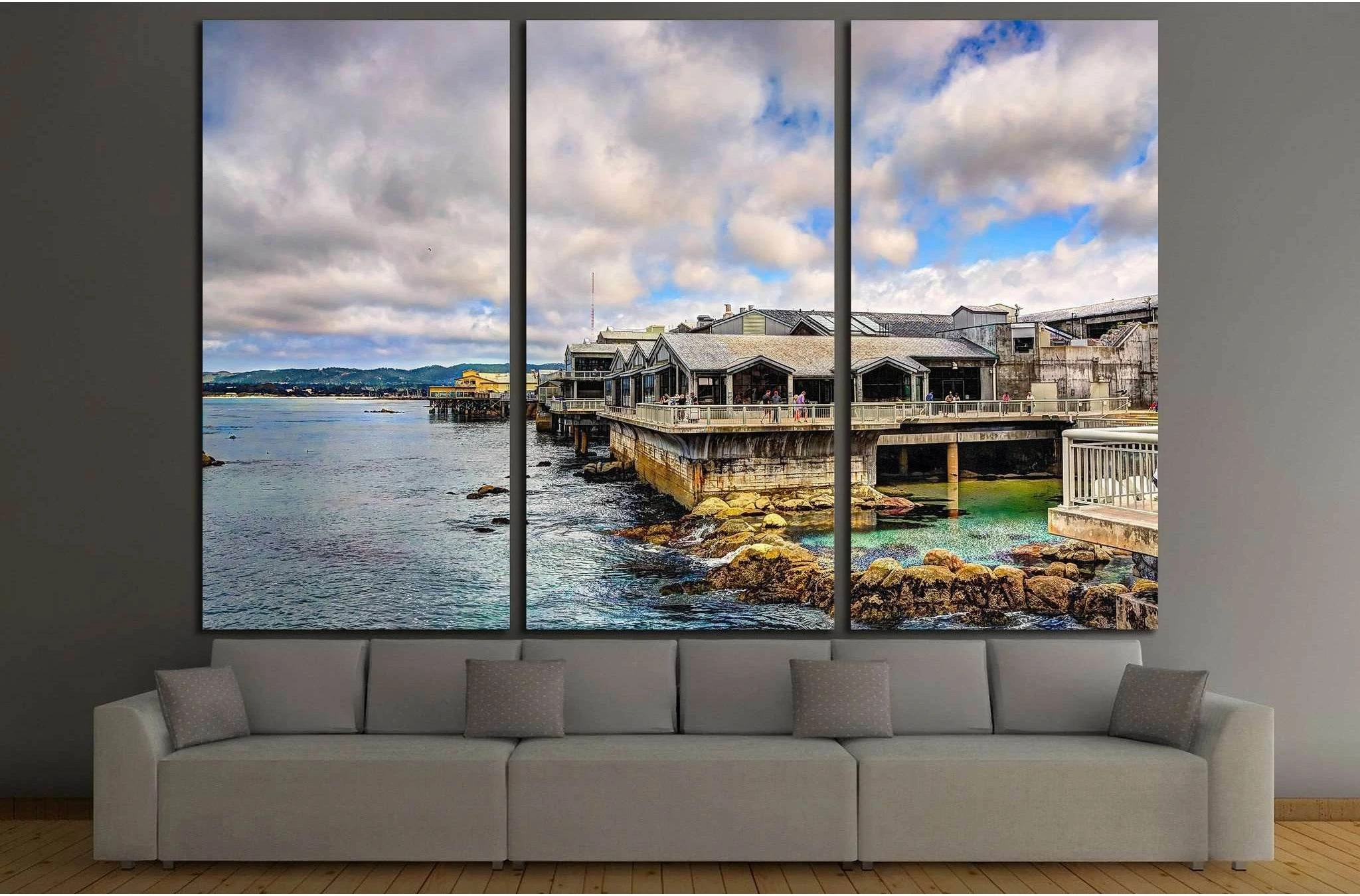 Monterey bay aquarium building, California №1238 Ready to Hang Canvas Print - Zellart Canvas Prints ALL_Products, s-1238