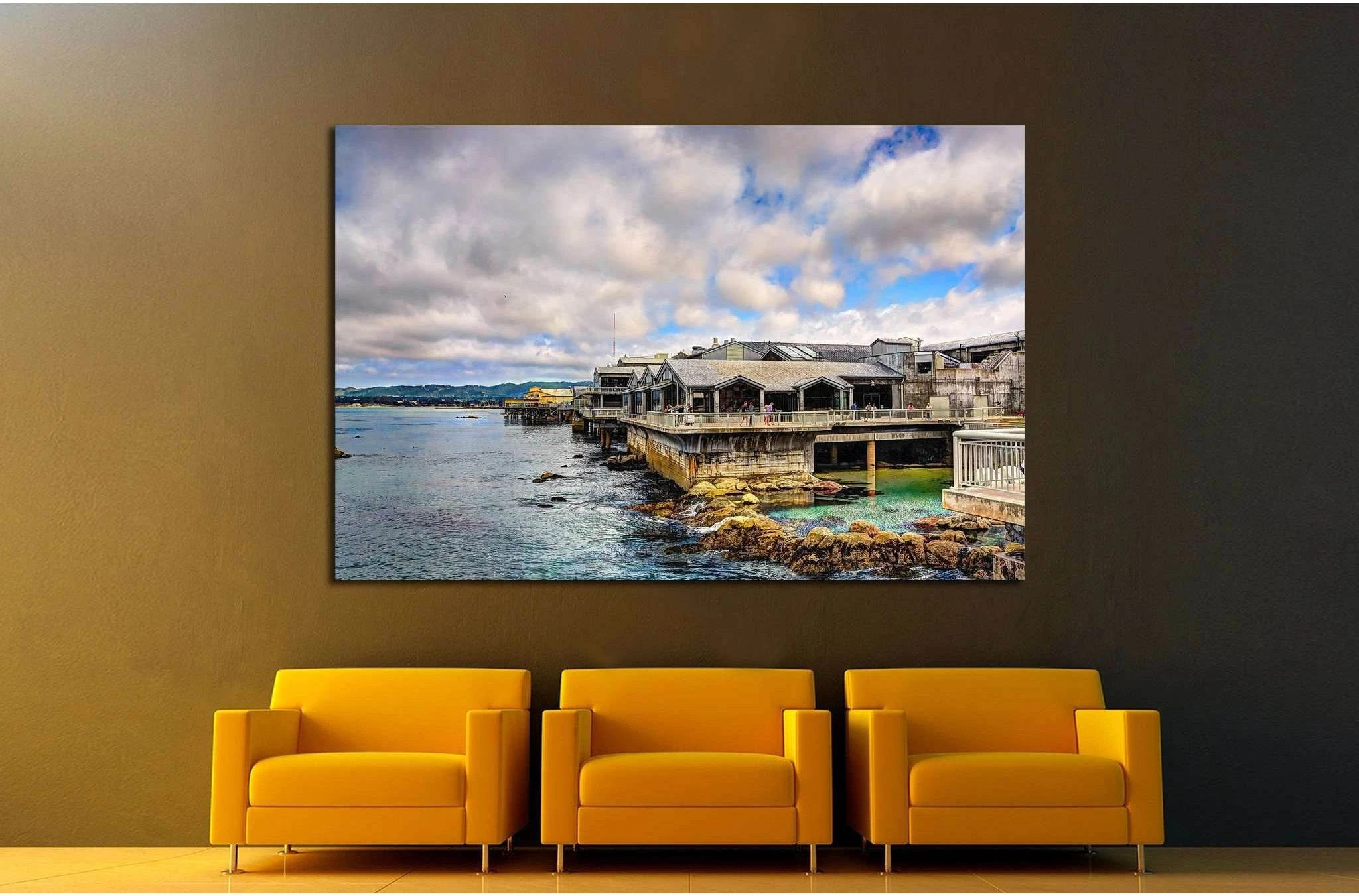 Monterey bay aquarium building, California №1238 Ready to Hang Canvas Print - Zellart Canvas Prints ALL_Products, s-1238