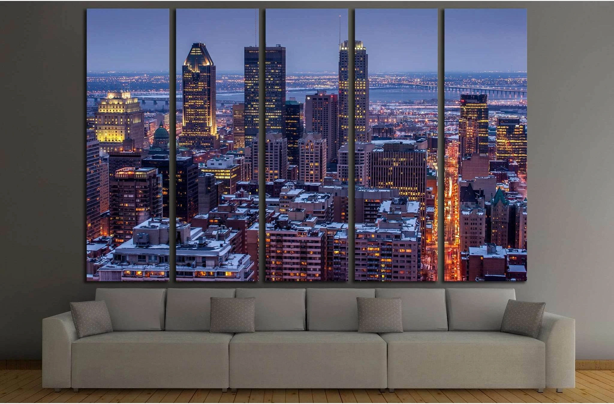 Montreal City №2039 Ready to Hang Canvas Print - Zellart Canvas Prints ALL_Products, s-2039