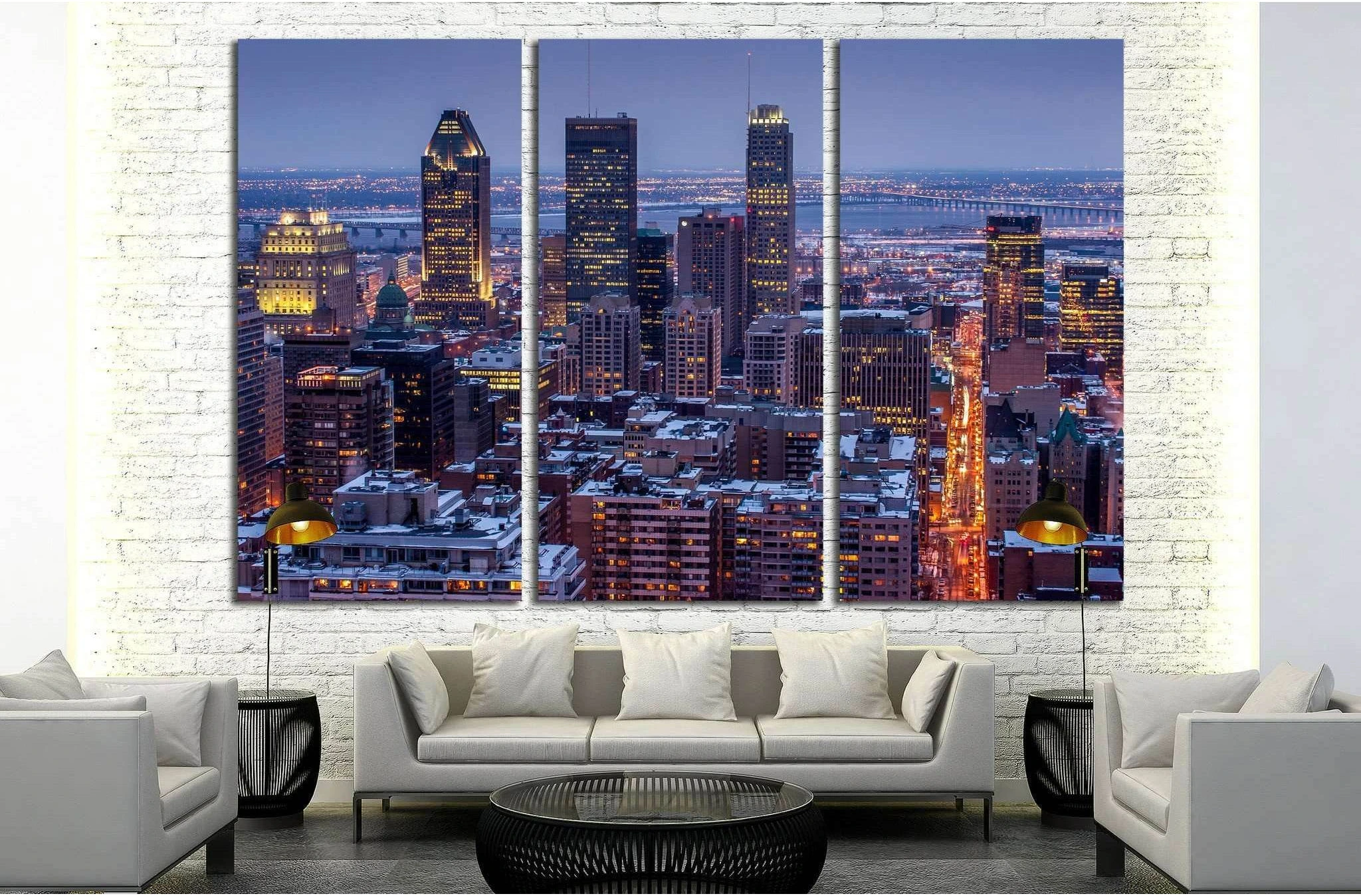 Montreal City №2039 Ready to Hang Canvas Print - Zellart Canvas Prints ALL_Products, s-2039