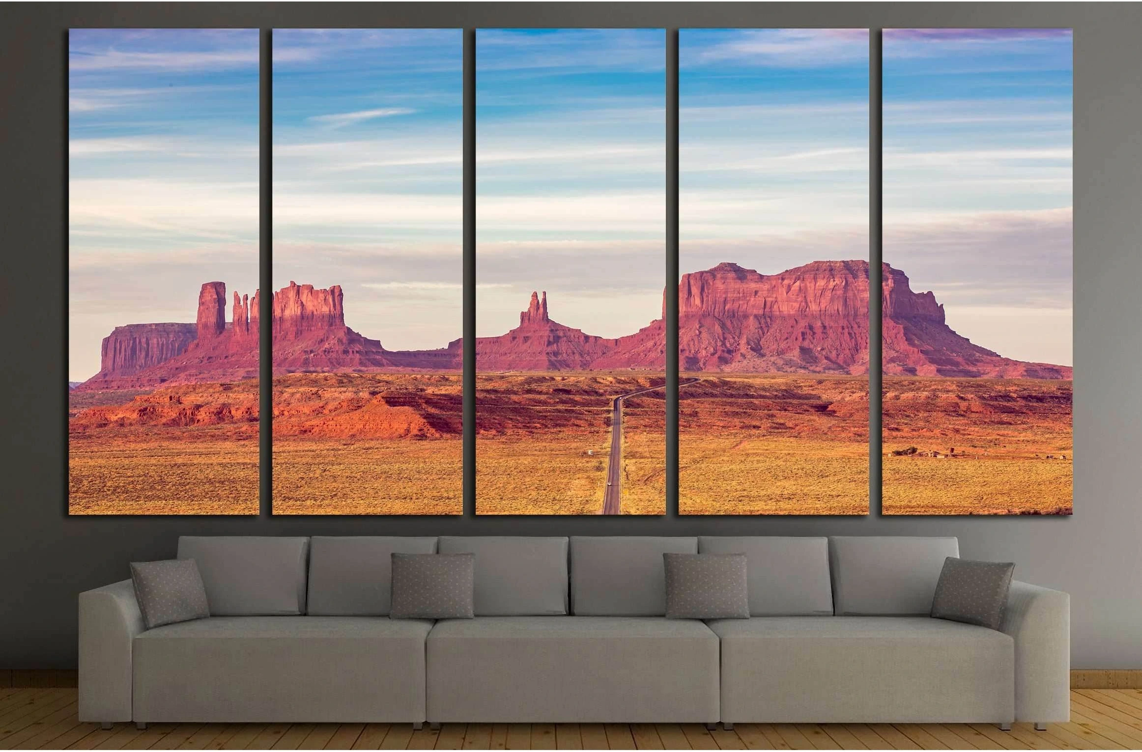 Monument Valley at sunrise №3082 Ready to Hang Canvas Print - Zellart Canvas Prints ALL_Products, s-3082