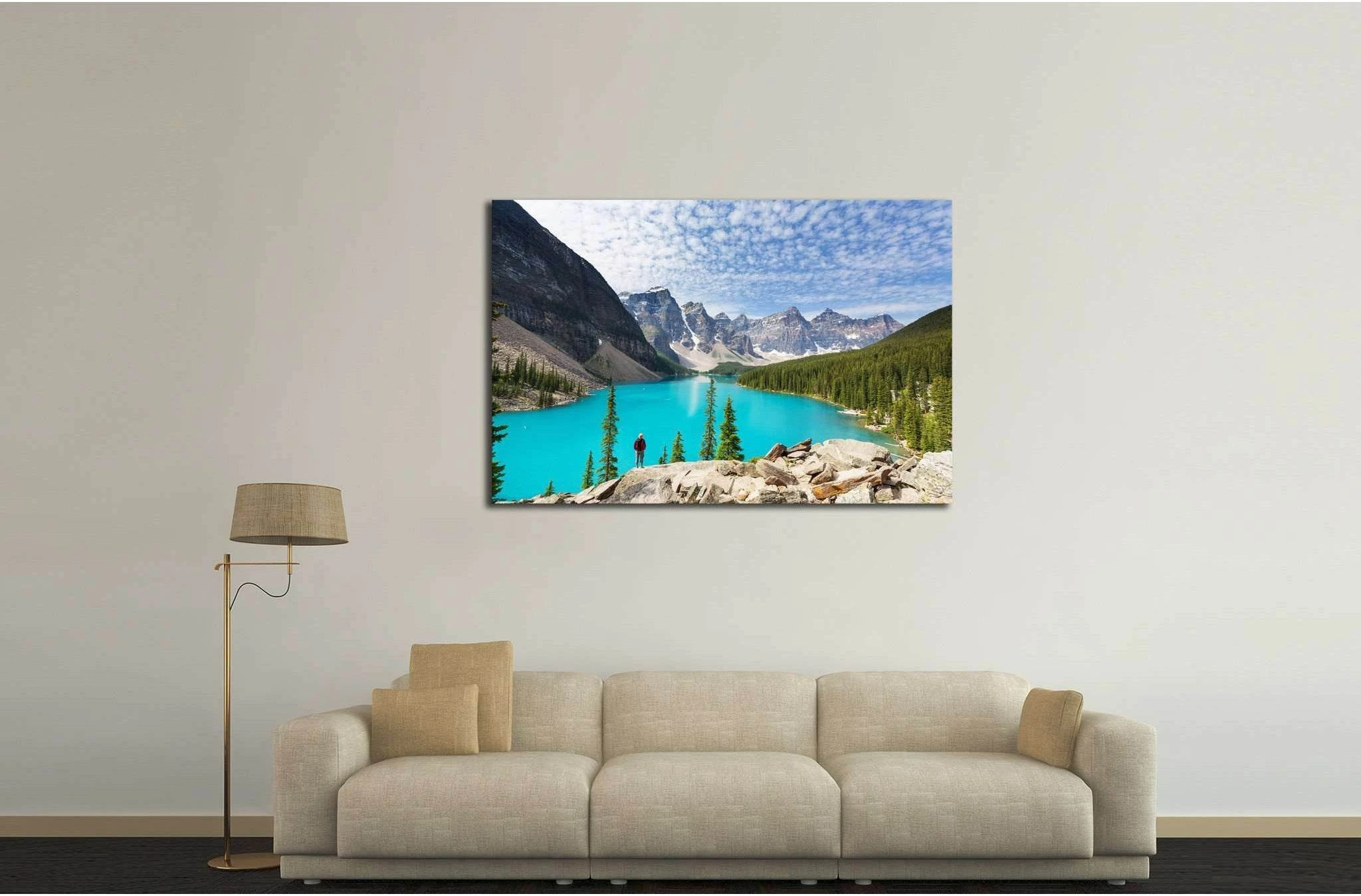 Moraine lake, Canada №594 Ready to Hang Canvas Print - Zellart Canvas Prints ALL_Products, s-594