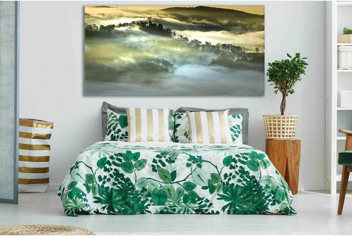 Morning Fog Forest Vietnam №SL800 Ready to Hang Canvas Print - Zellart Canvas Prints 0new, ALL_Products, Trees Wall Art