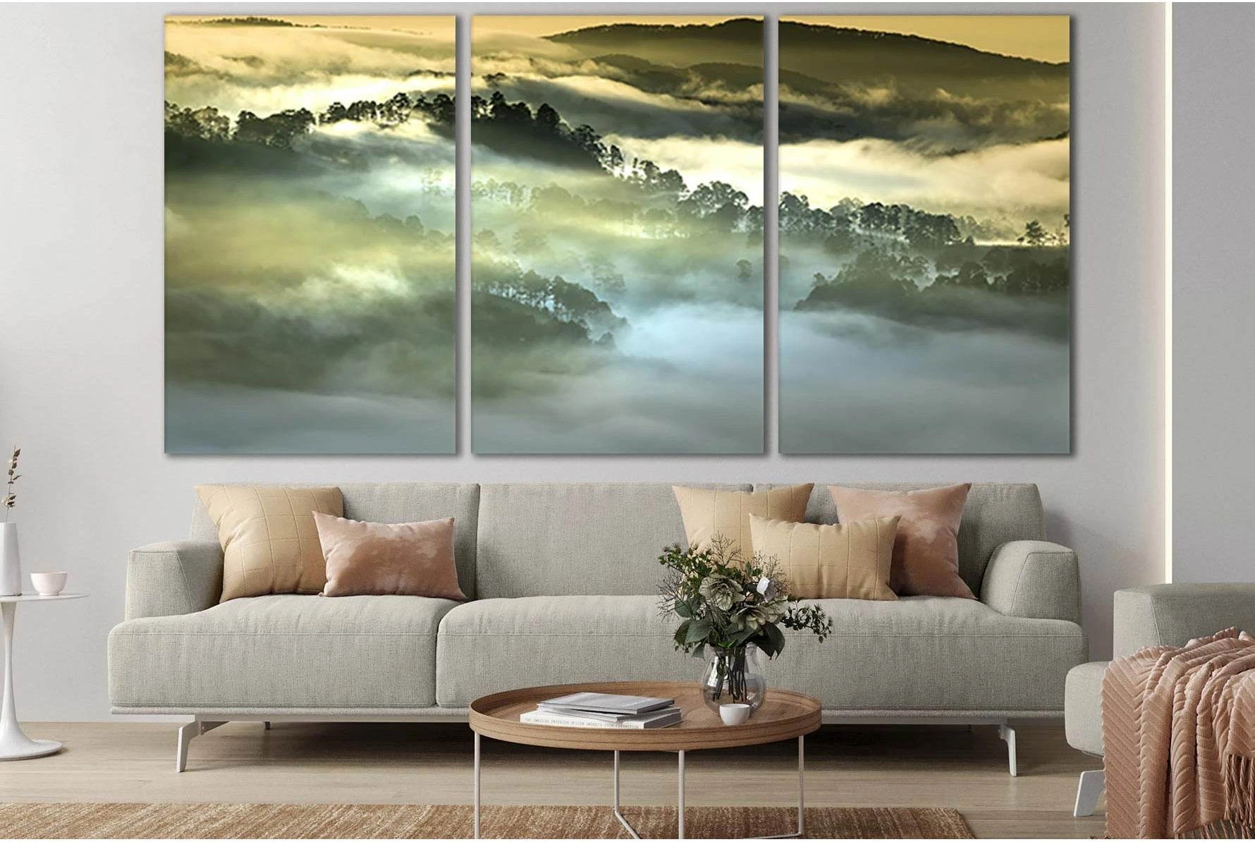 Morning Fog Forest Vietnam №SL800 Ready to Hang Canvas Print - Zellart Canvas Prints 0new, ALL_Products, Trees Wall Art