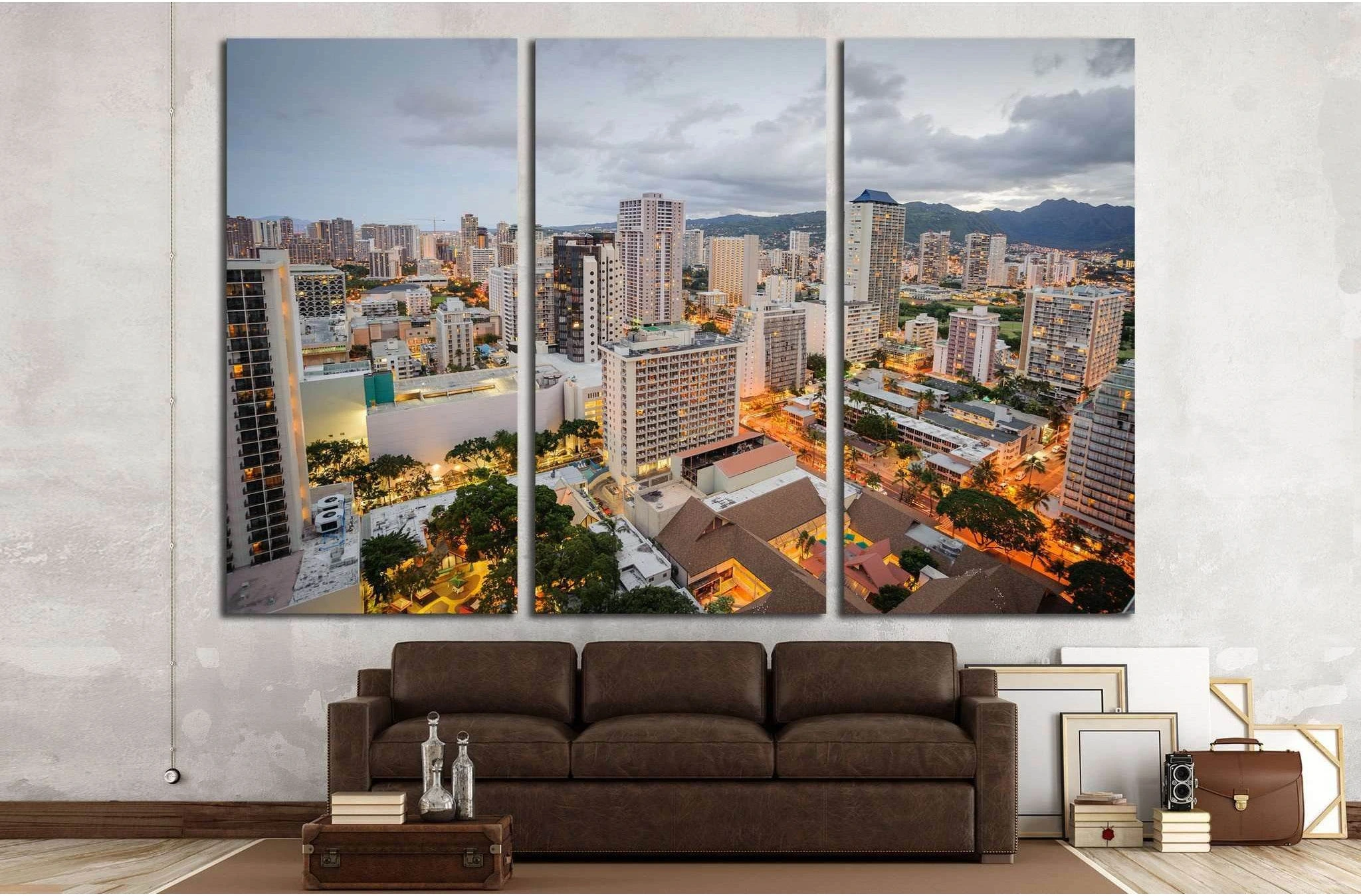 Morning in Honolulu Hawaii №1688 Ready to Hang Canvas Print - Zellart Canvas Prints ALL_Products, s-1688
