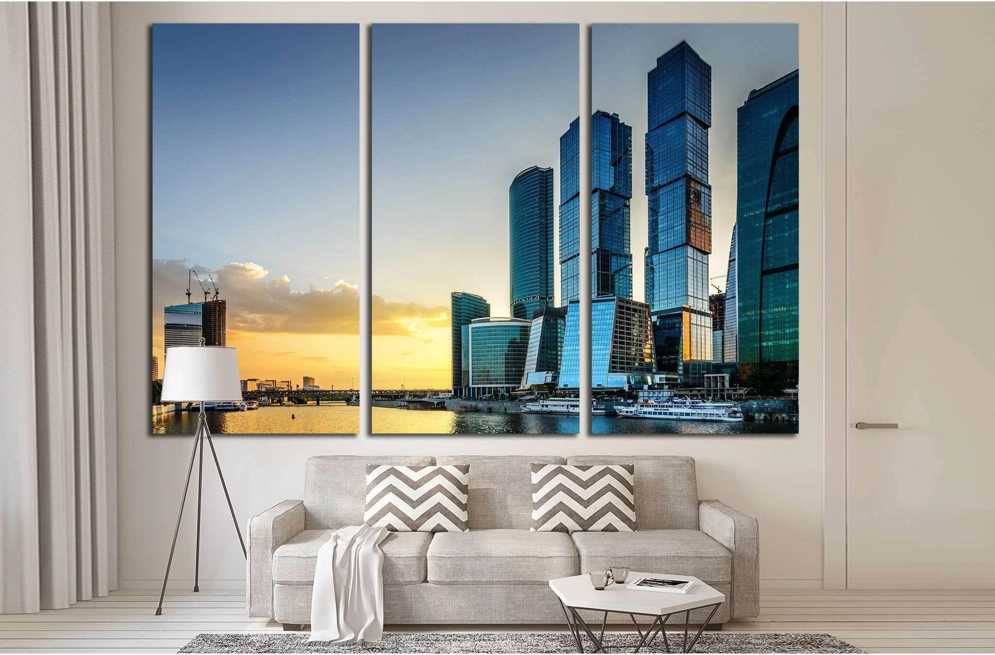 Moscow City. Russia №1533 Ready to Hang Canvas Print - Zellart Canvas Prints ALL_Products, s-1533