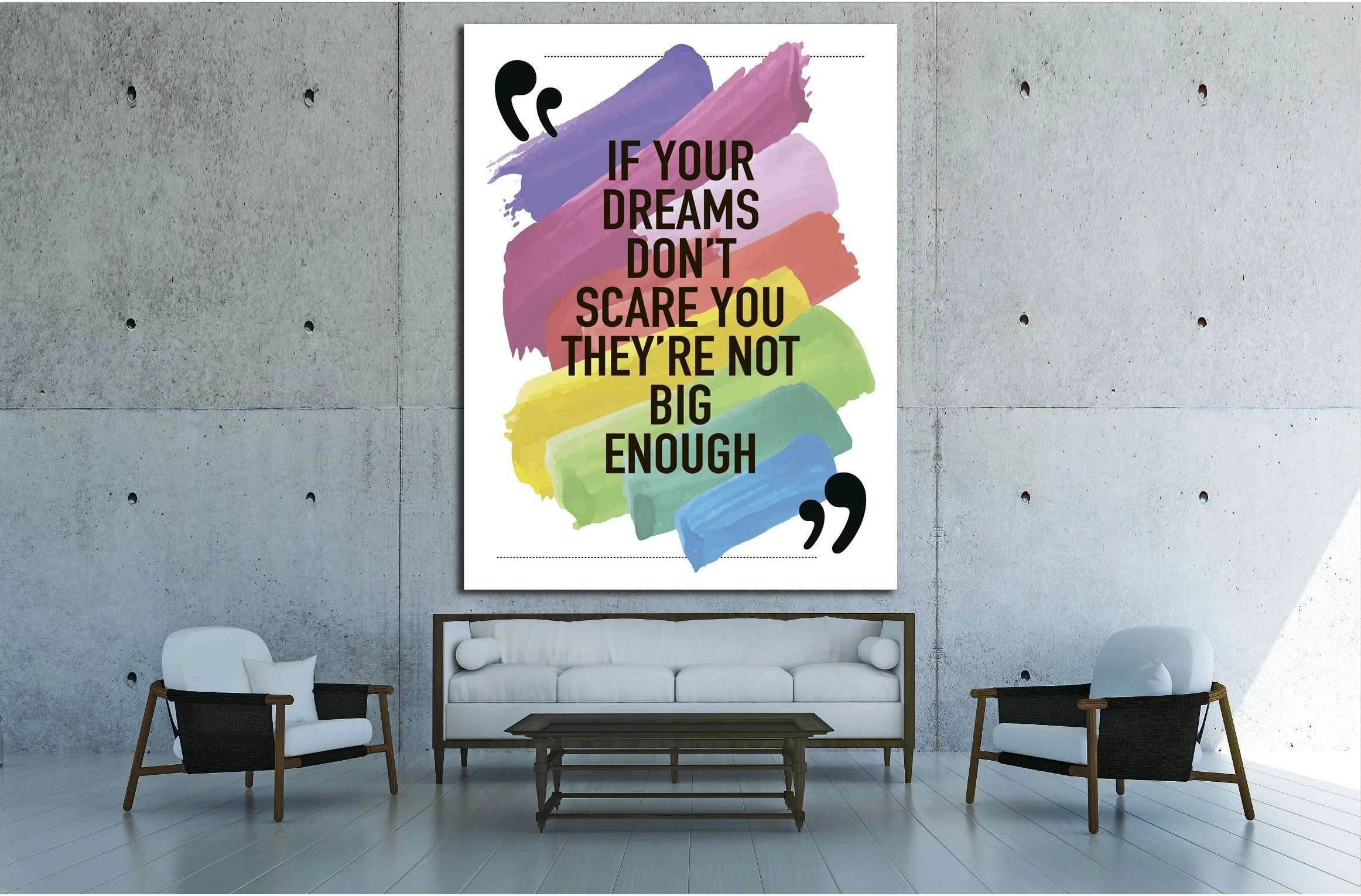 Motivational quote concept illustration background №4605 Ready to Hang Canvas Print - Zellart Canvas Prints 000Negative, ALL_Products, s-4605