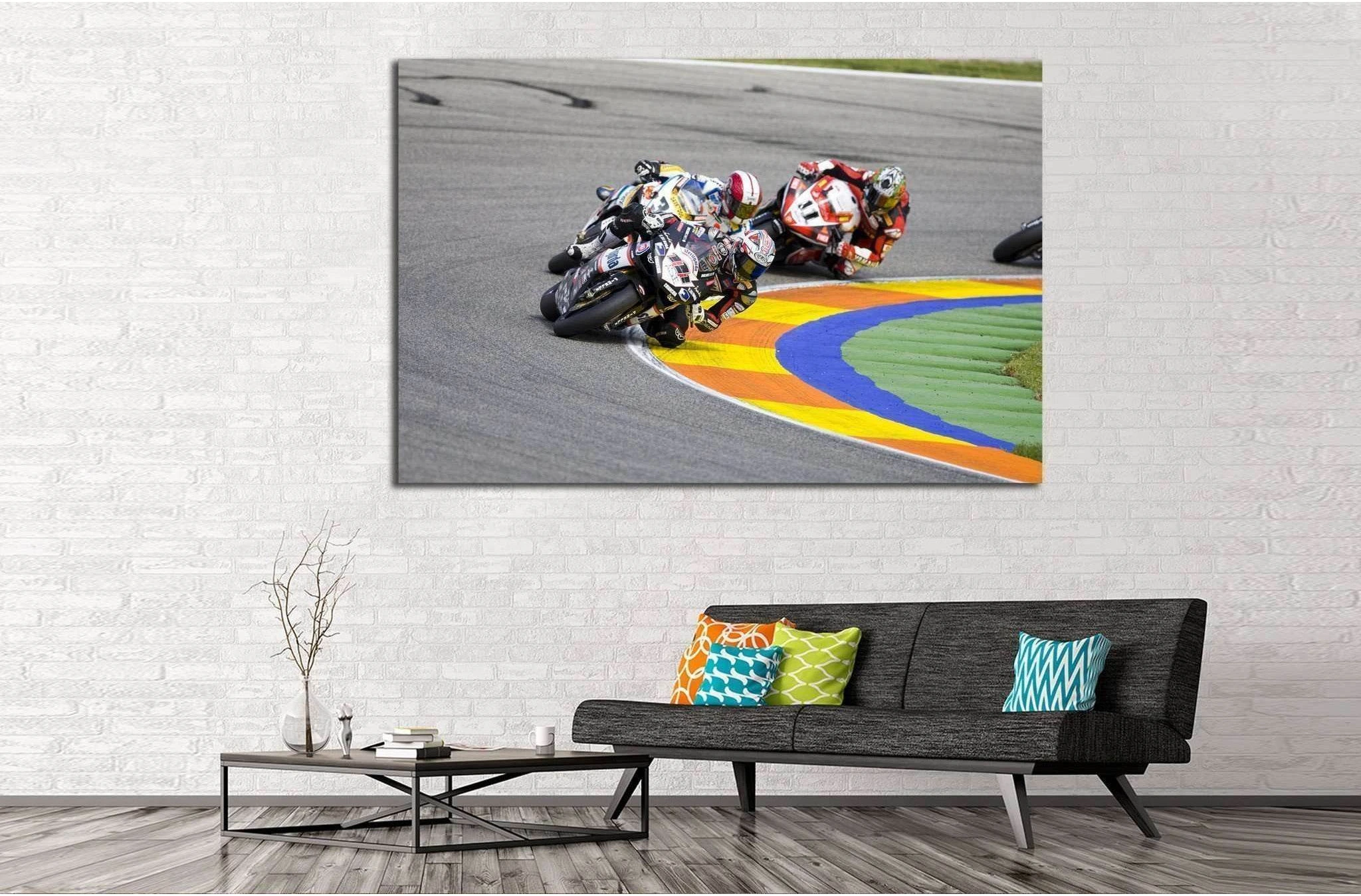 Moto GP Riders №162 Ready to Hang Canvas Print - Zellart Canvas Prints ALL_Products, wd-162
