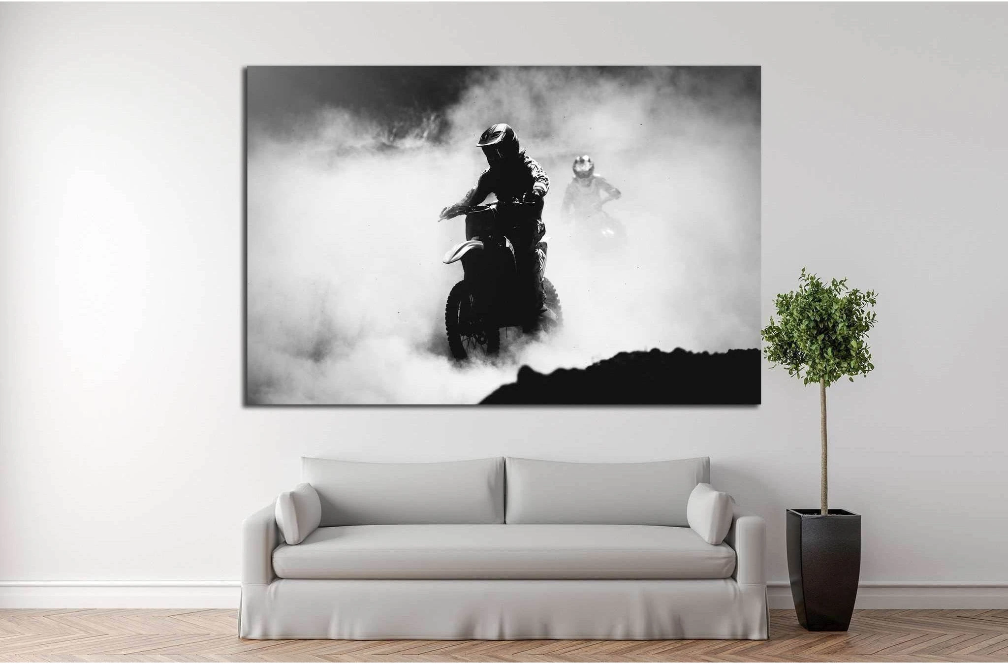 Motocross №166 Ready to Hang Canvas Print - Zellart Canvas Prints ALL_Products, wd-166