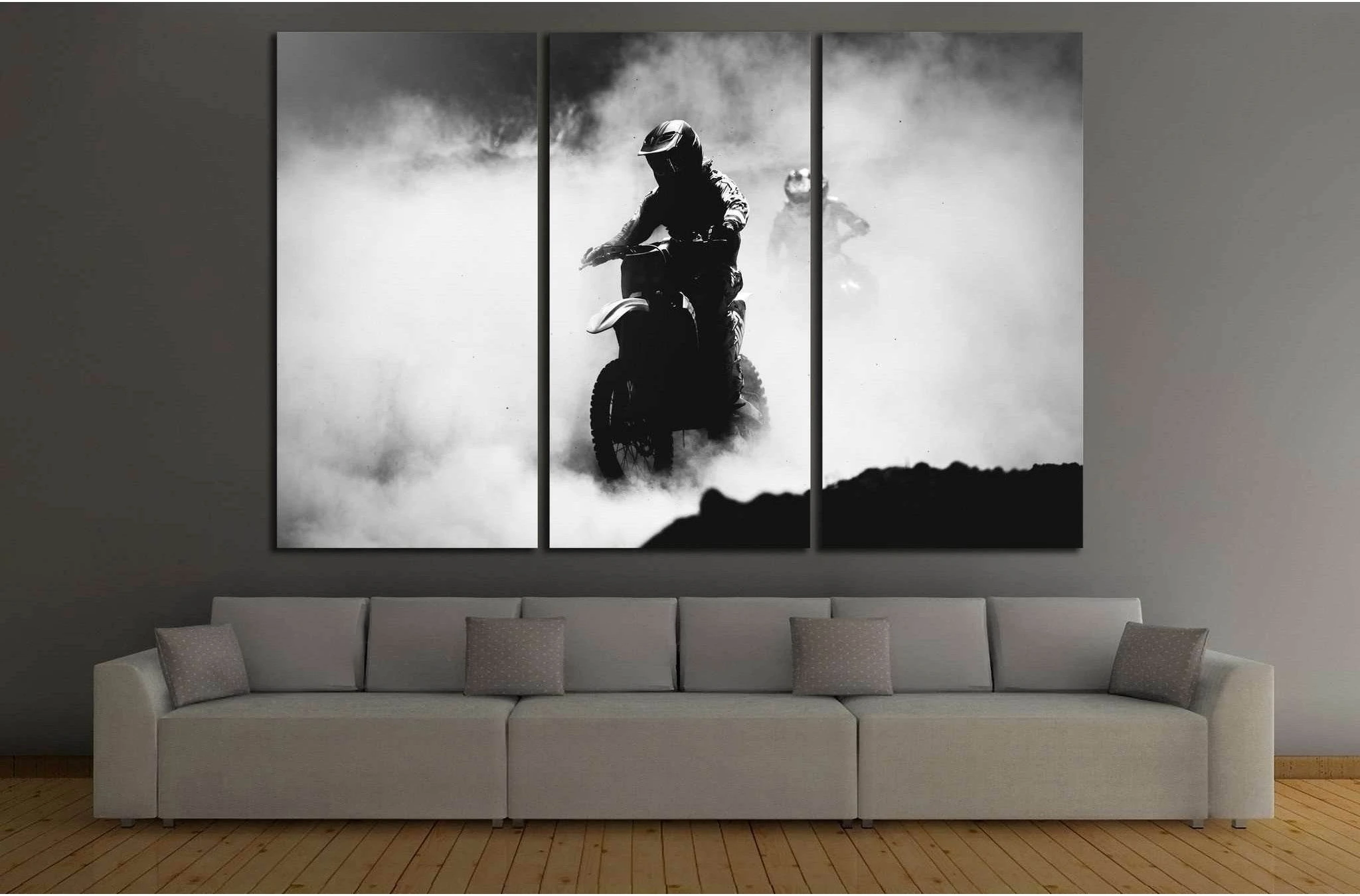 Motocross №166 Ready to Hang Canvas Print - Zellart Canvas Prints ALL_Products, wd-166