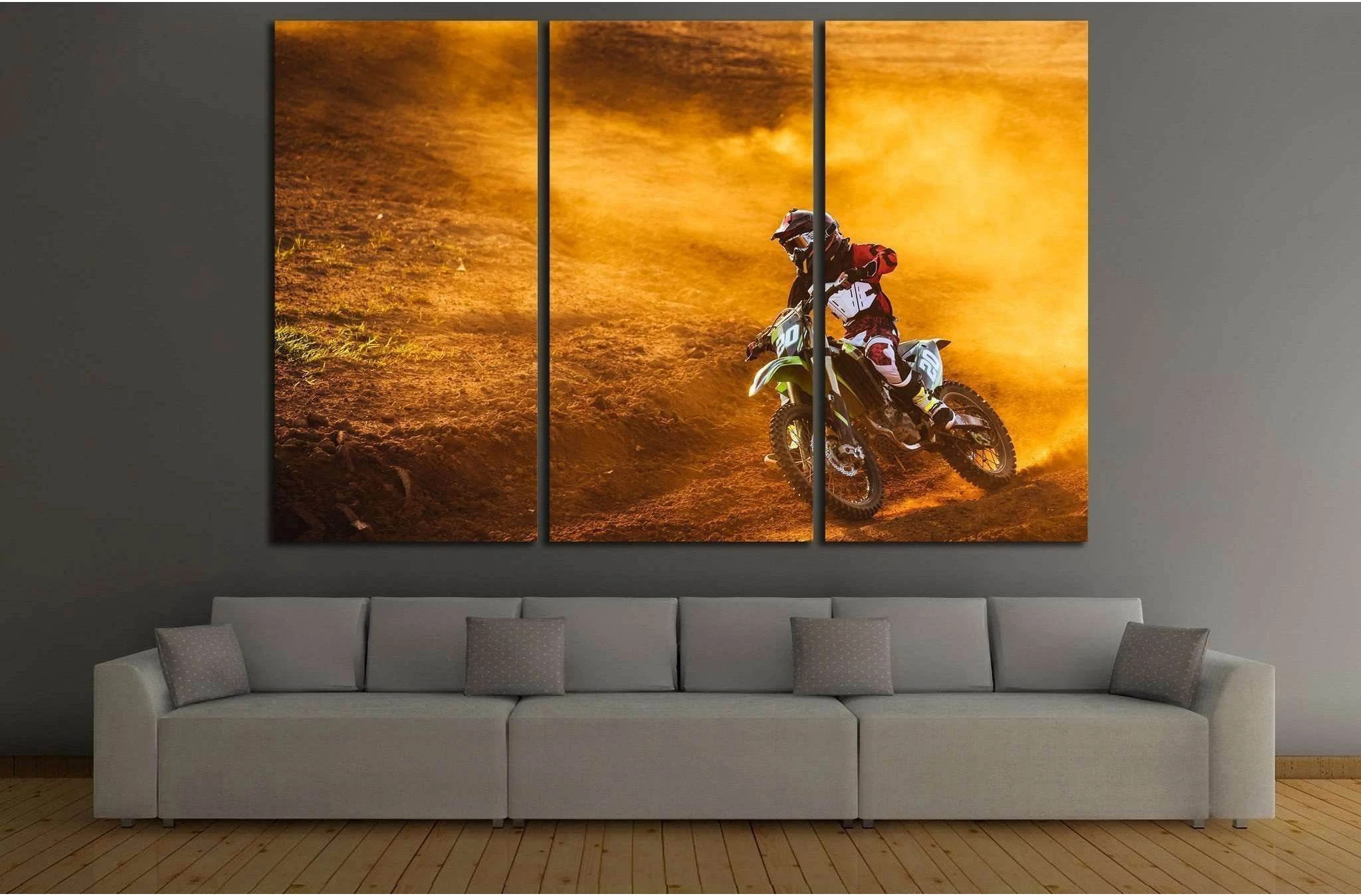 Motocross №169 Ready to Hang Canvas Print - Zellart Canvas Prints ALL_Products, wd-169
