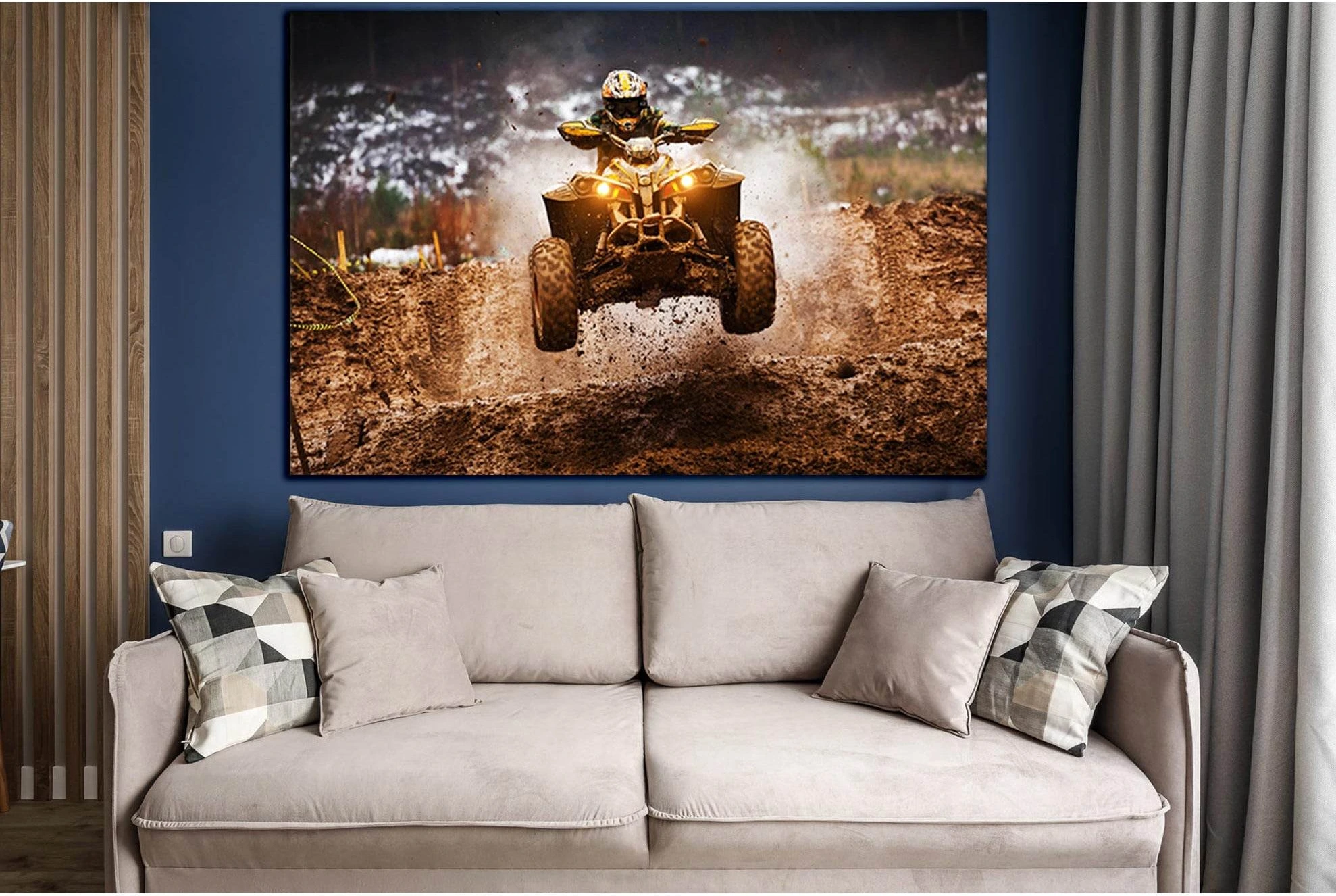 Motocross Quad Race №SL952 Ready to Hang Canvas Print - Zellart Canvas Prints 0new, ALL_Products, Sports & Motivation