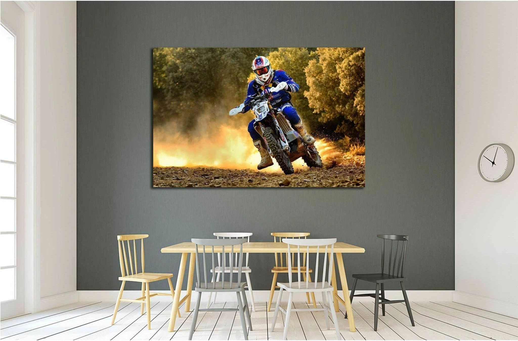 Motocross Wall Art Enduro Ready to Hang Canvas Print №1871 Ready to Hang Canvas Print - Zellart Canvas Prints ALL_Products, s-1871