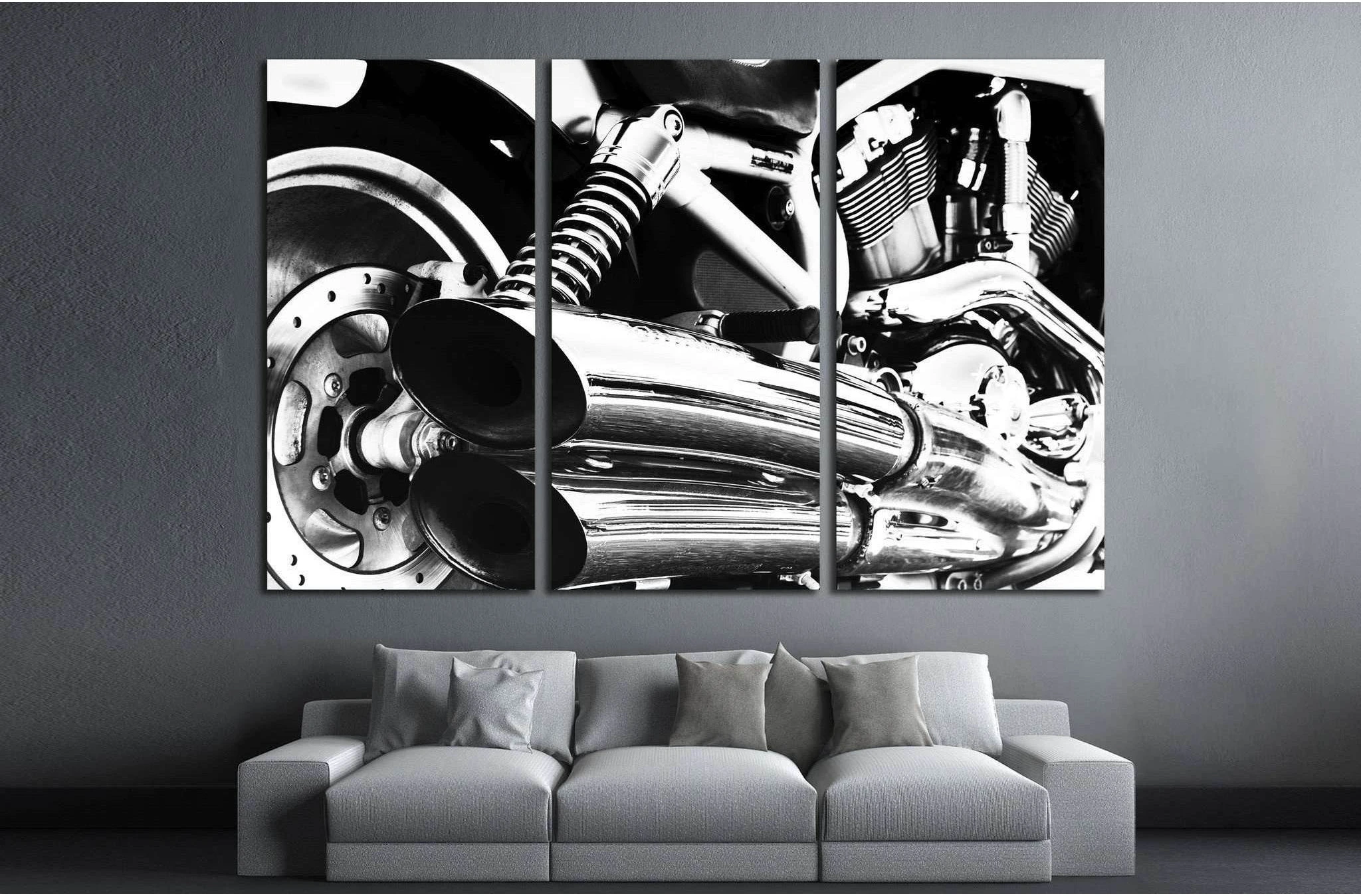 Motor Bike Engine №532 Ready to Hang Canvas Print - Zellart Canvas Prints ALL_Products, s-532