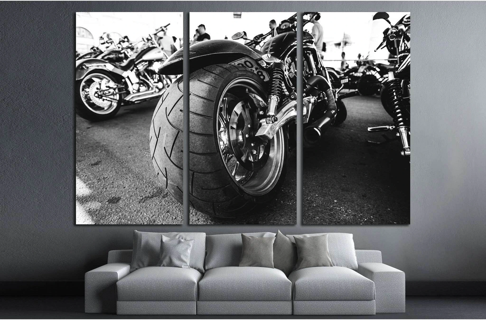 Motorbike Ready to Hang Canvas Print for Home Decor №1884 Ready to Hang Canvas Print - Zellart Canvas Prints ALL_Products, s-1884
