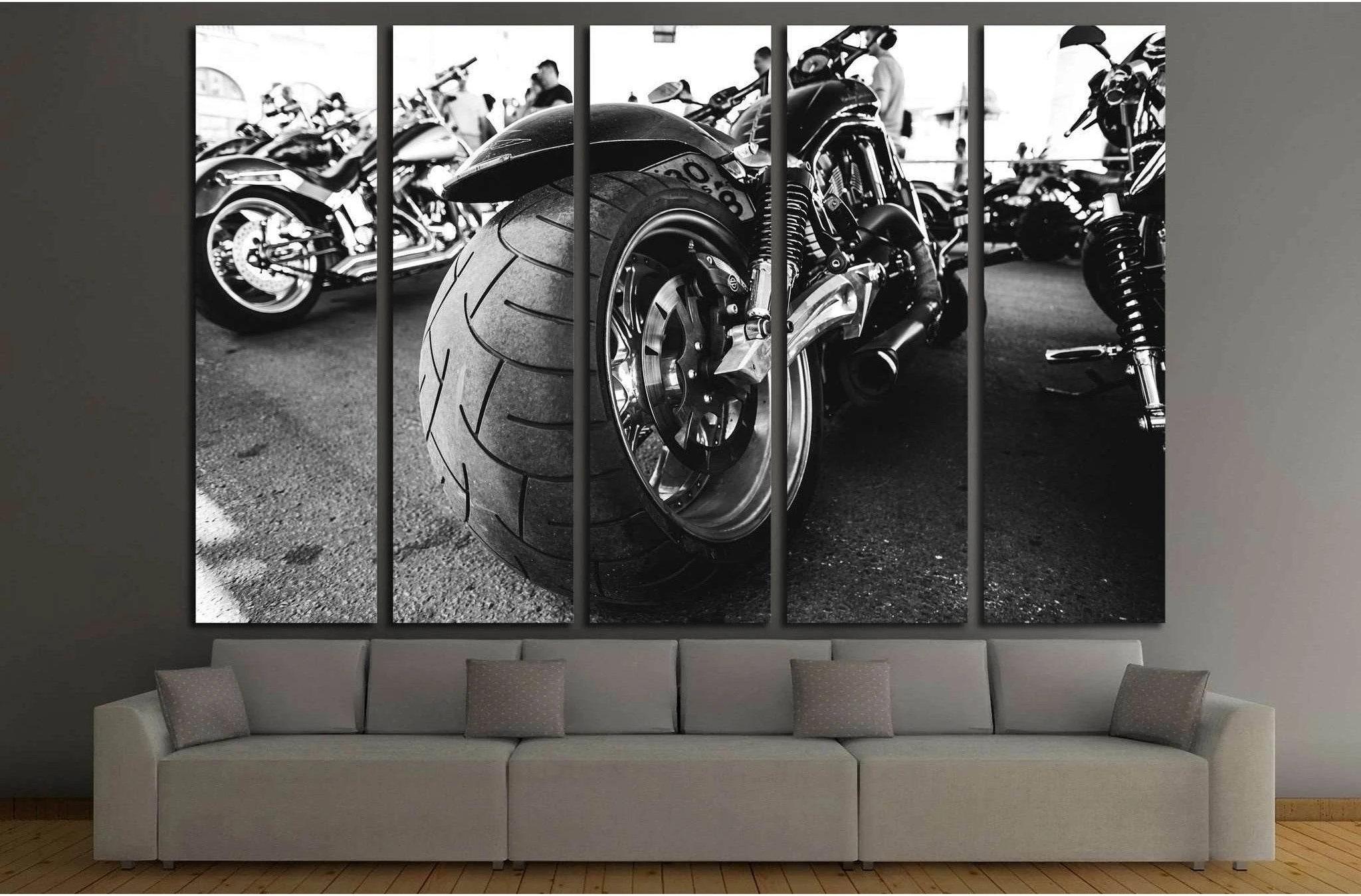 Motorbike Ready to Hang Canvas Print for Home Decor №1884 Ready to Hang Canvas Print - Zellart Canvas Prints ALL_Products, s-1884