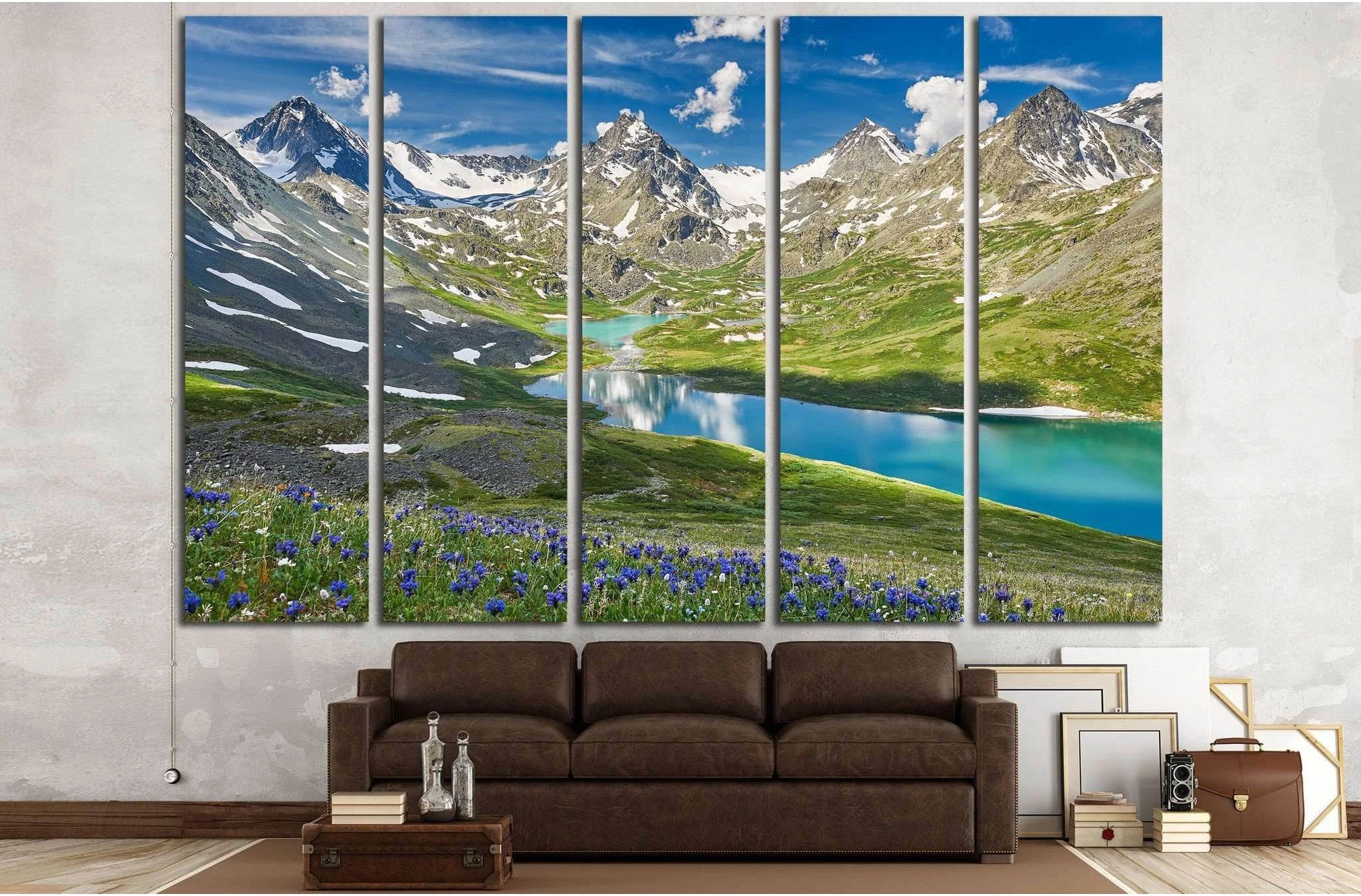 Mountain lake №636 Ready to Hang Canvas Print - Zellart Canvas Prints ALL_Products, s-636