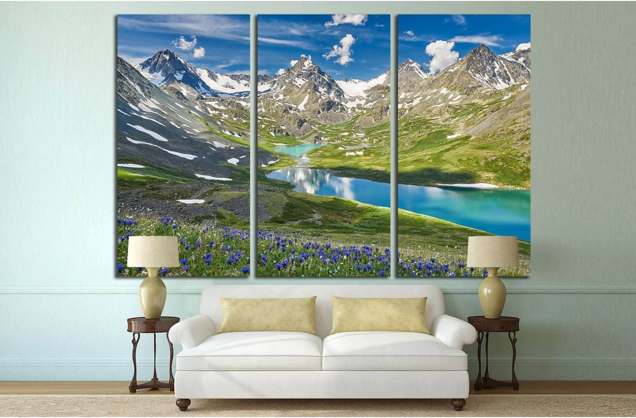 Mountain lake №636 Ready to Hang Canvas Print - Zellart Canvas Prints ALL_Products, s-636