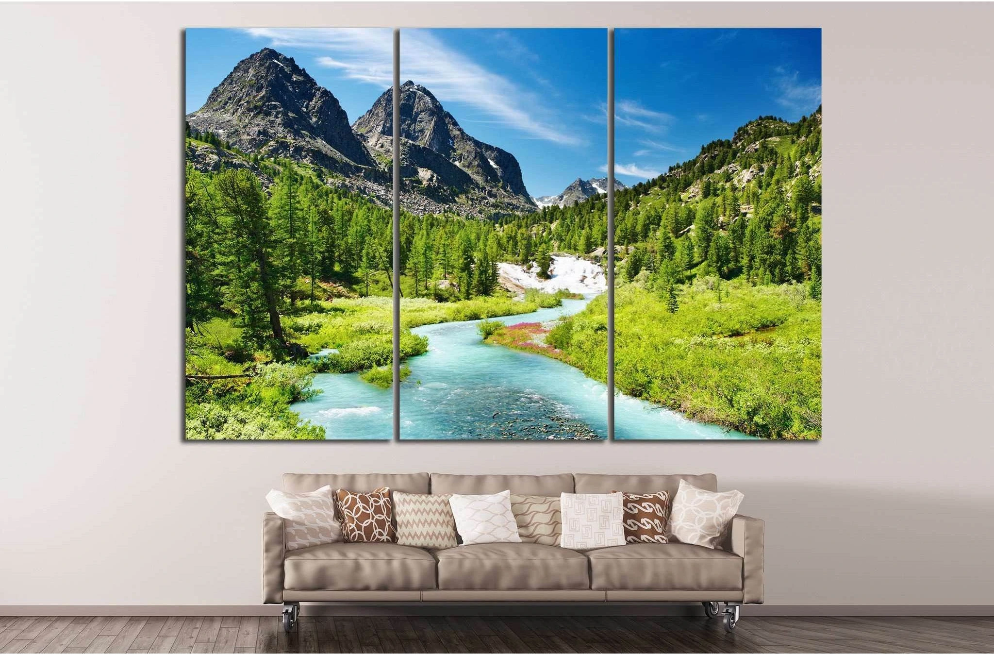 Mountain landscape №637 Ready to Hang Canvas Print - Zellart Canvas Prints ALL_Products, s-637
