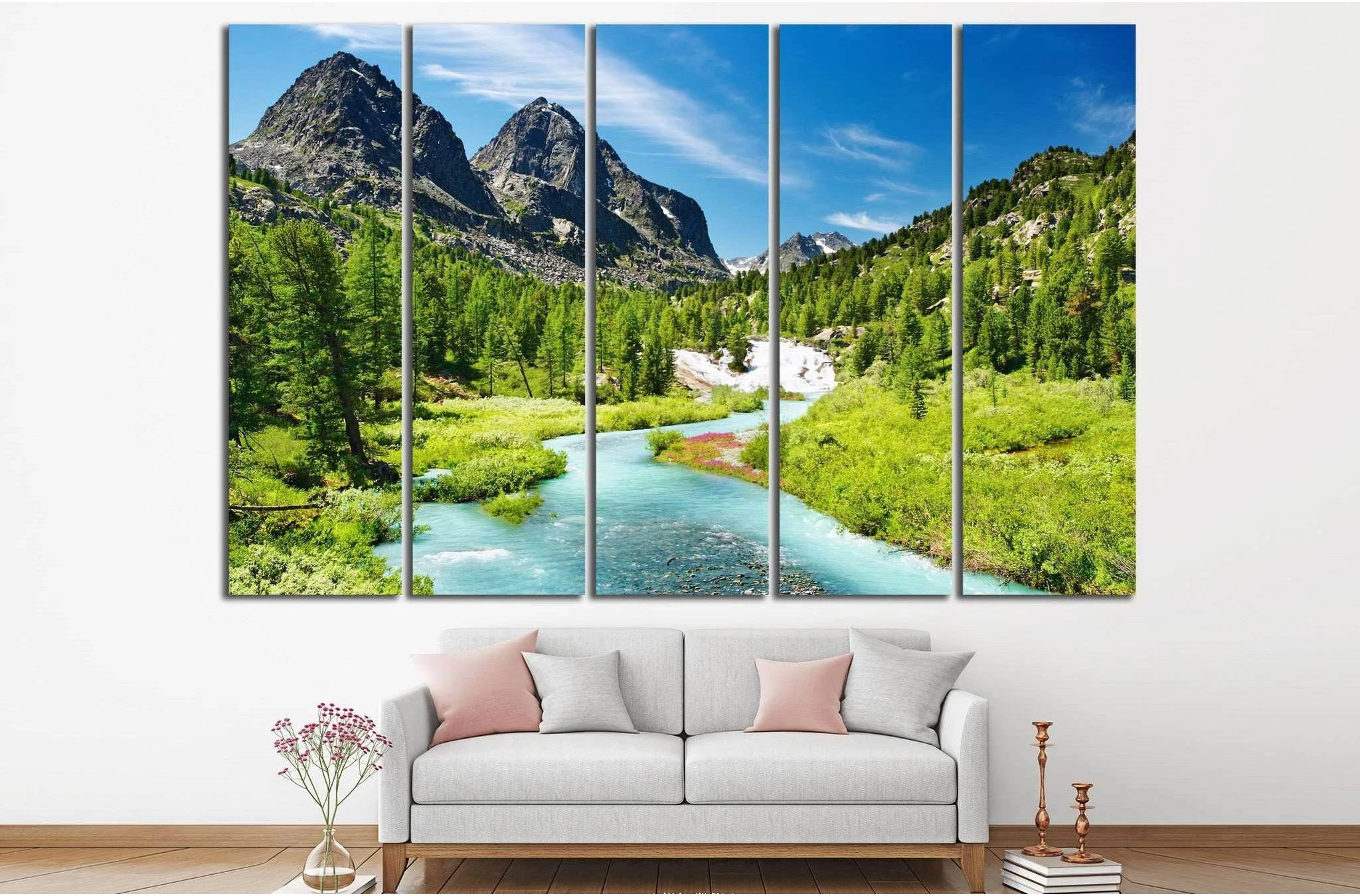 Mountain landscape №637 Ready to Hang Canvas Print - Zellart Canvas Prints ALL_Products, s-637