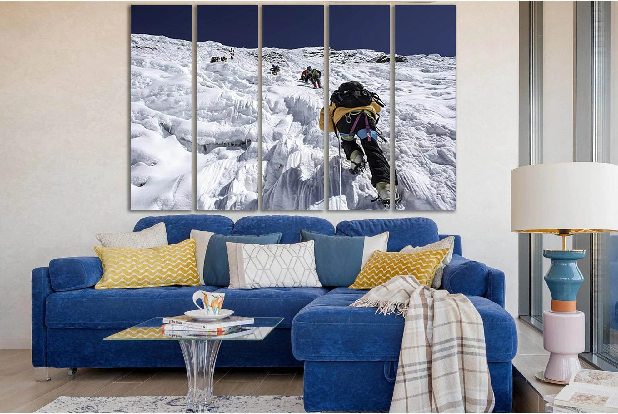 Mountaineering Himalaja Mountains №SL895 Ready to Hang Canvas Print - Zellart Canvas Prints 0new, ALL_Products, Sports & Motivation