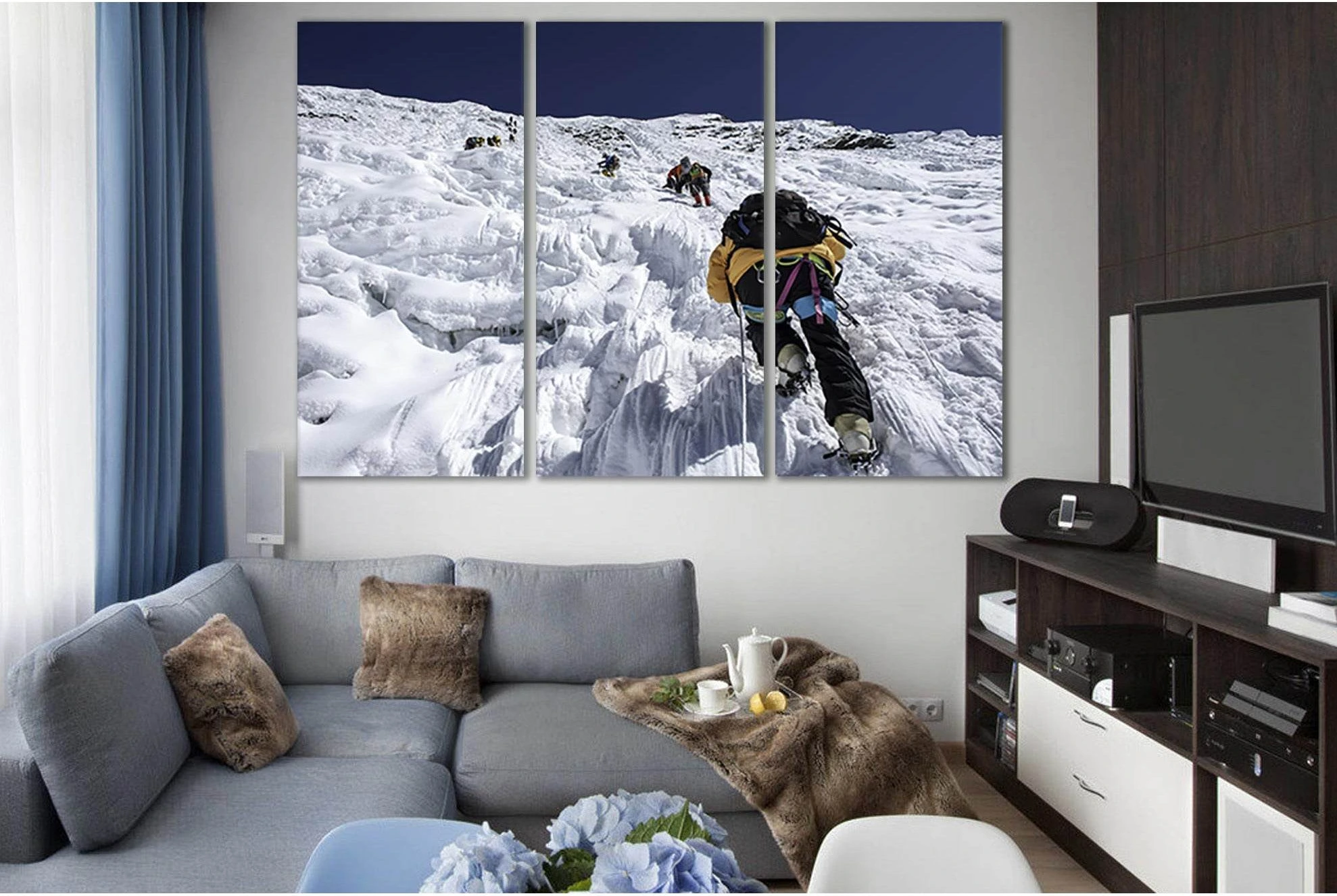 Mountaineering Himalaja Mountains №SL895 Ready to Hang Canvas Print - Zellart Canvas Prints 0new, ALL_Products, Sports & Motivation