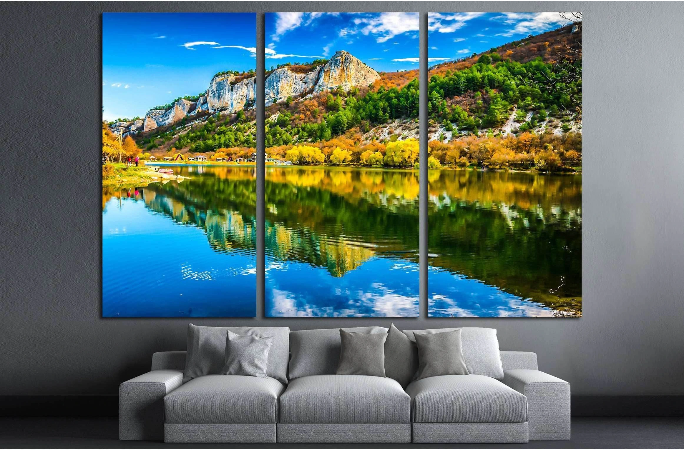 mountains and lakes №2706 Ready to Hang Canvas Print - Zellart Canvas Prints ALL_Products, s-2706