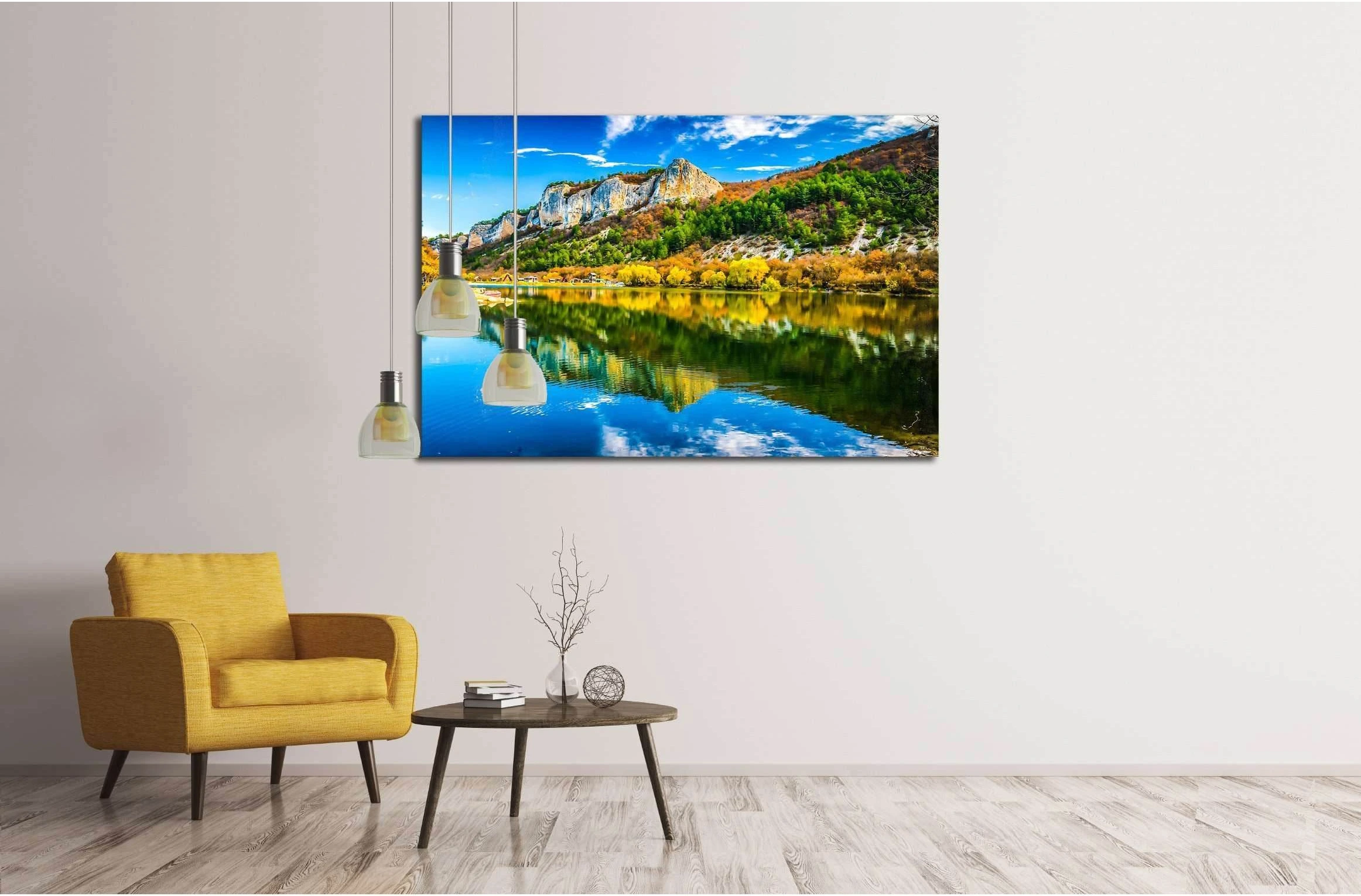 mountains and lakes №2706 Ready to Hang Canvas Print - Zellart Canvas Prints ALL_Products, s-2706