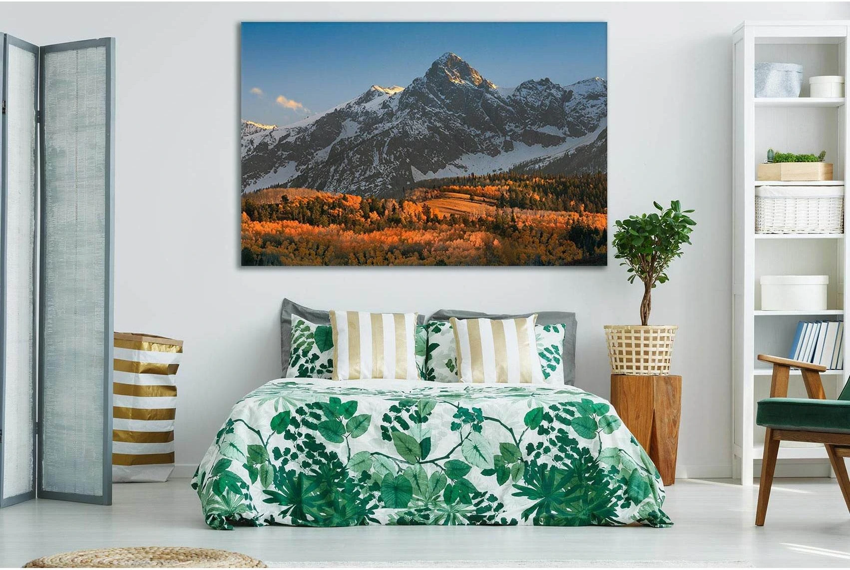 Mountains Autumn Sunrise Forest №SL245 Ready to Hang Canvas Print - Zellart Canvas Prints 0new, ALL_Products, SUNRISE & SUNSET WALL ART