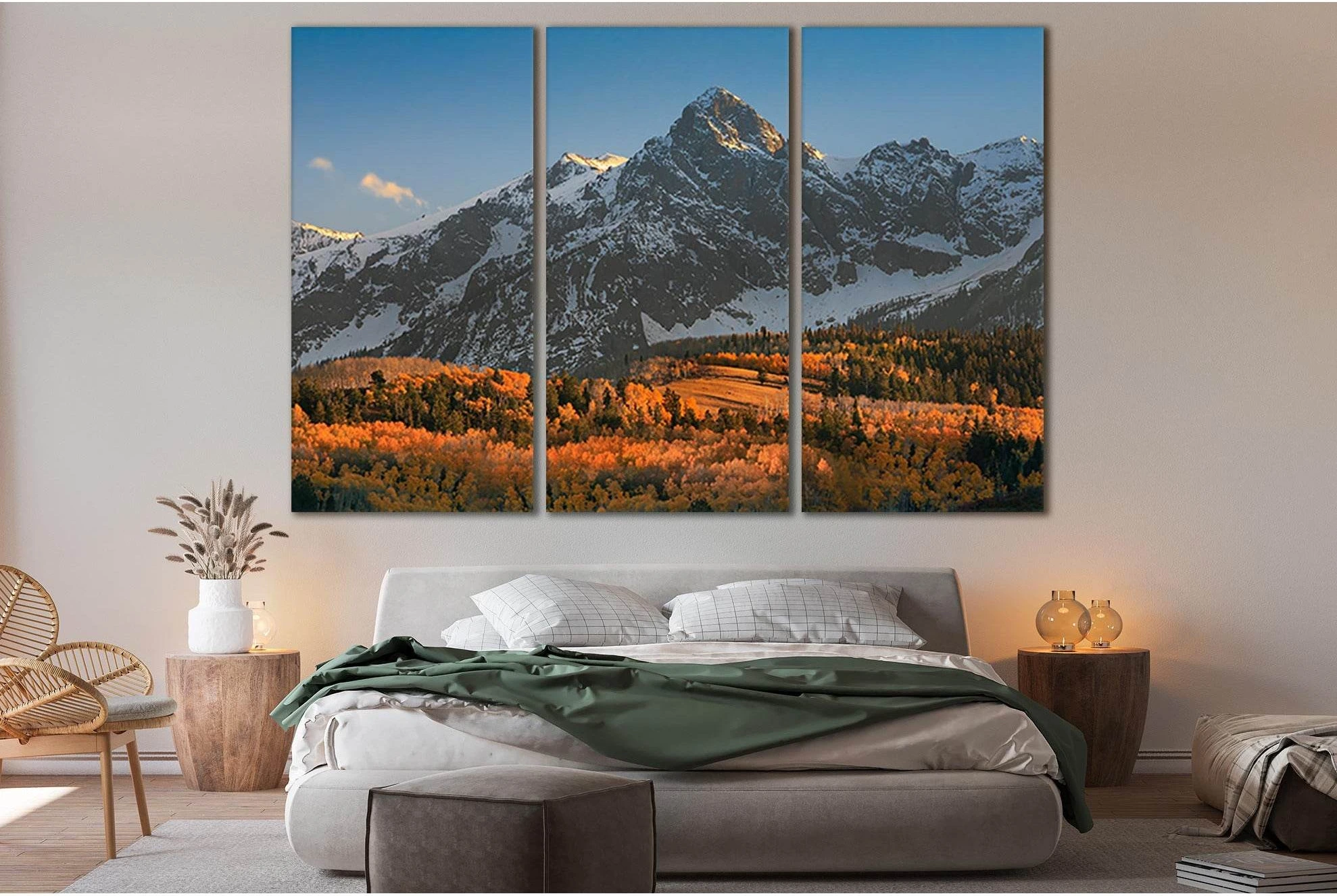 Mountains Autumn Sunrise Forest №SL245 Ready to Hang Canvas Print - Zellart Canvas Prints 0new, ALL_Products, SUNRISE & SUNSET WALL ART