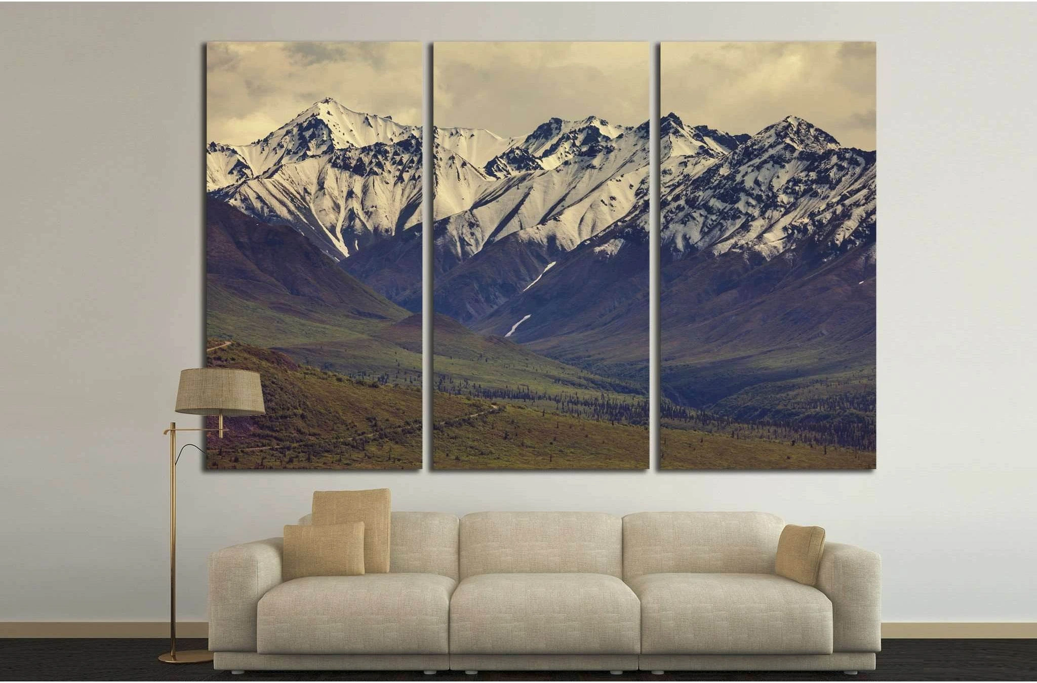 Mountains in Alaska №639 Ready to Hang Canvas Print - Zellart Canvas Prints ALL_Products, s-639