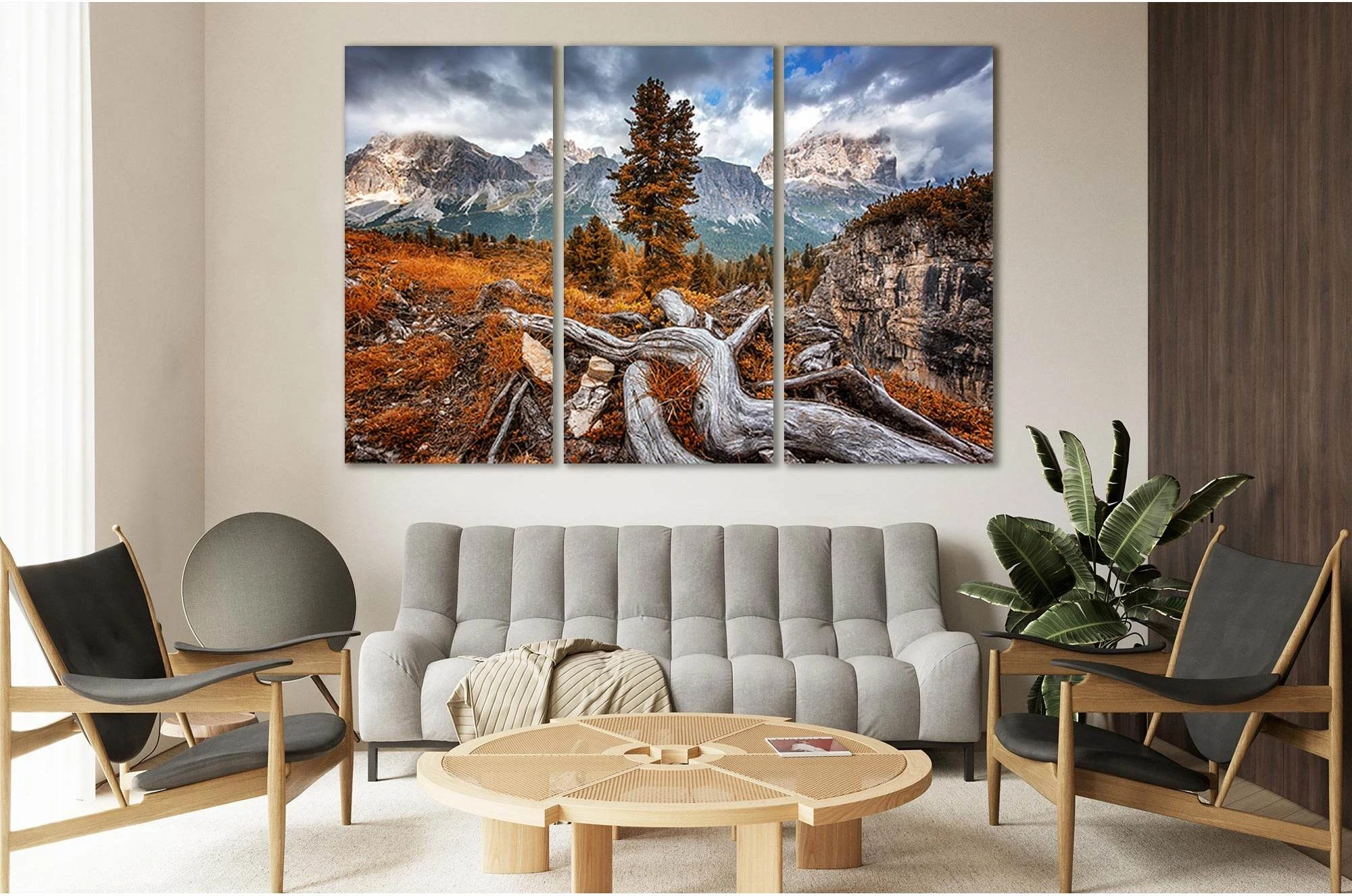 Mountains In Dolomites Alps №sl09 Ready to Hang Canvas Print - Zellart Canvas Prints 0new, ALL_Products, Nature & Landscapes Canvas Print