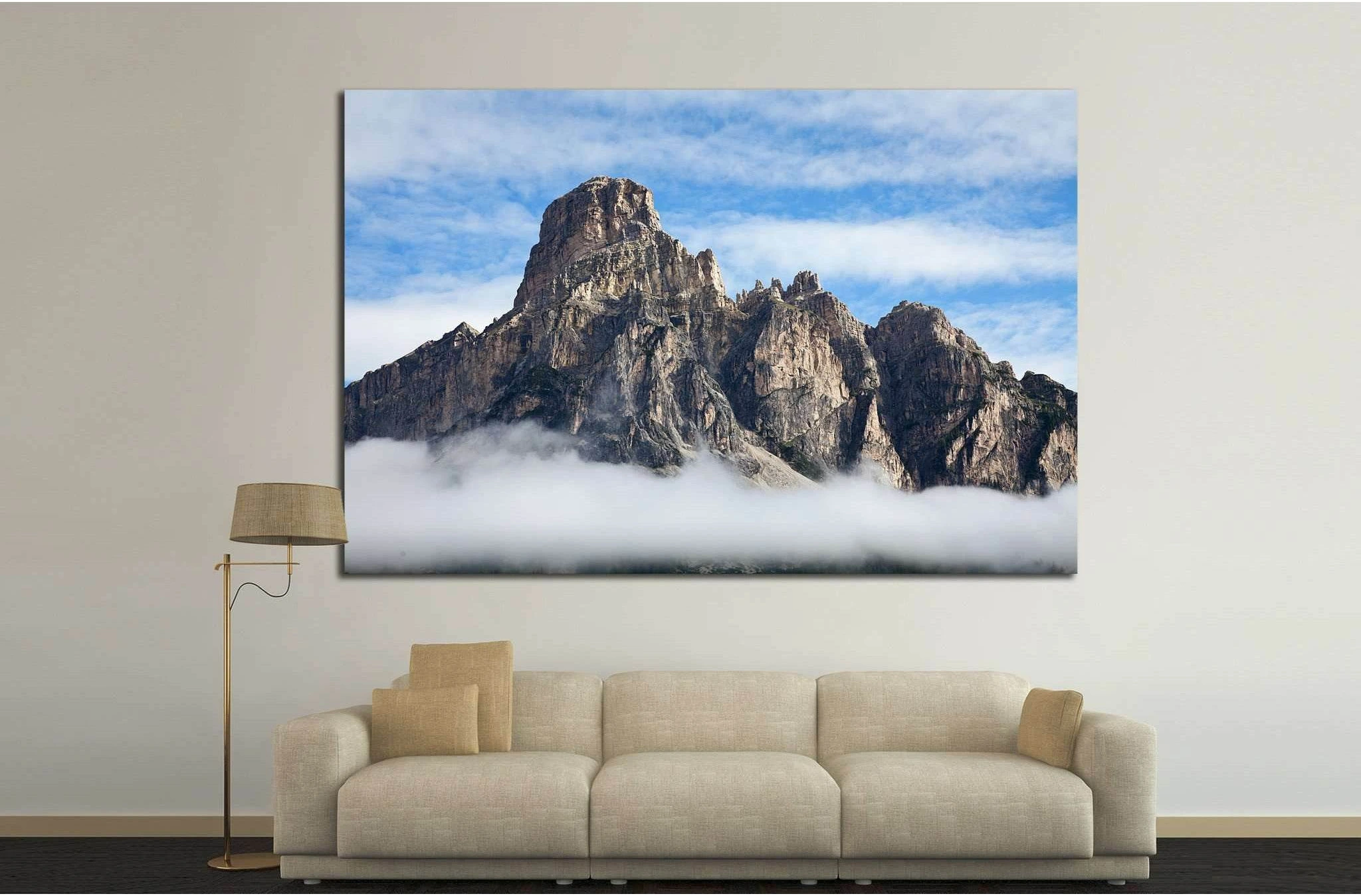Mountains in the Alps №640 Ready to Hang Canvas Print - Zellart Canvas Prints ALL_Products, s-640