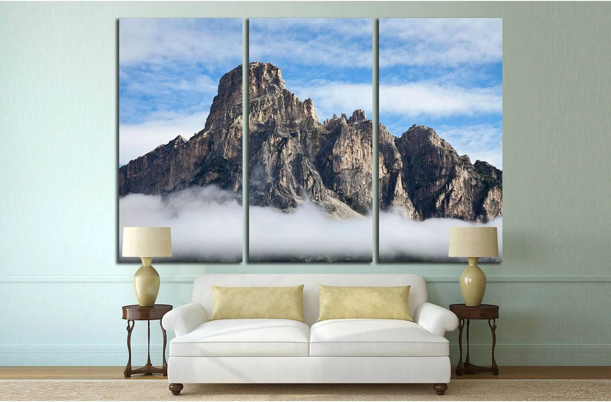 Mountains in the Alps №640 Ready to Hang Canvas Print - Zellart Canvas Prints ALL_Products, s-640