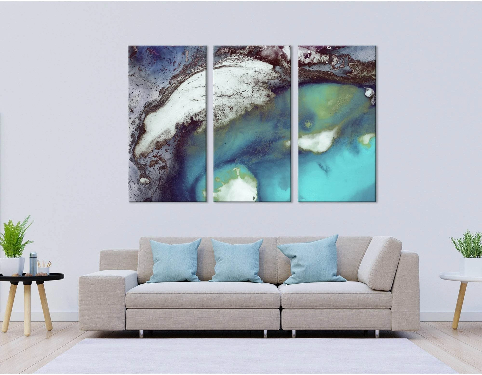 Mountains Near The Ocean №04284 Ready to Hang Canvas Print - Zellart Canvas Prints ALL_Products