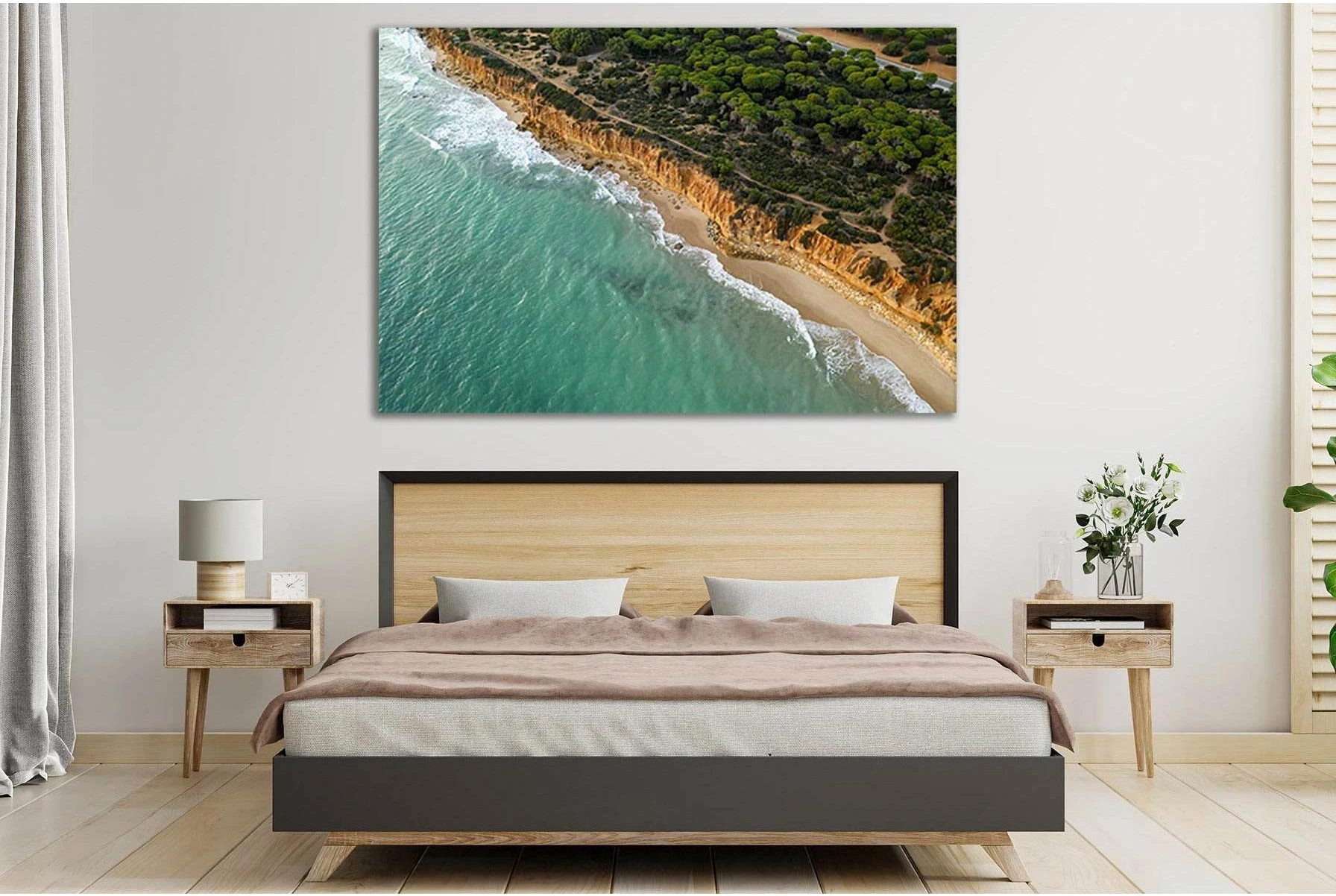 Moving Waves Towards The Shore №SL140 Ready to Hang Canvas Print - Zellart Canvas Prints 0new, ALL_Products, Beach Ocean & Waves